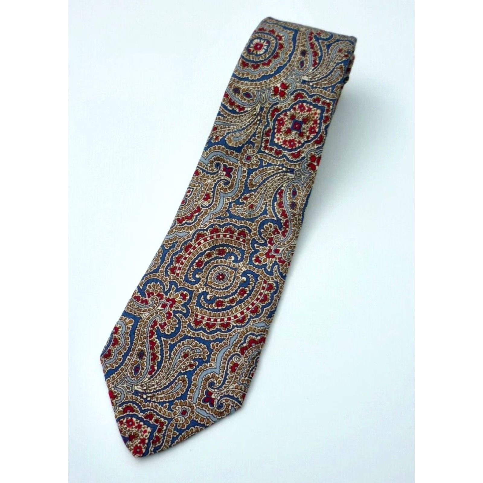 Yves Saint Laurent Yves Saint Laurent Mens Vintage Luxury Silk Tie Paisley Size ONE SIZE - 3 Thumbnail
