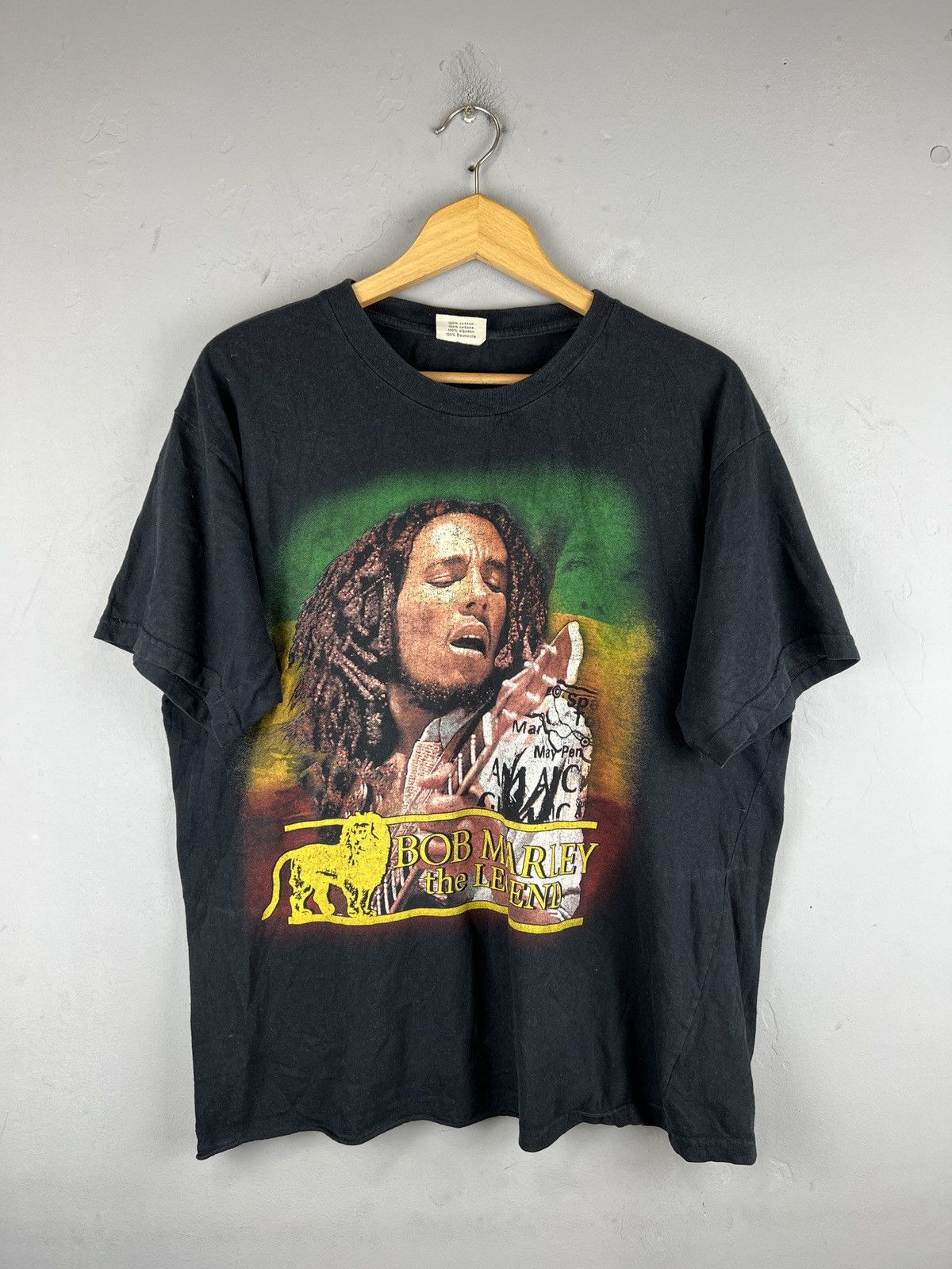 Band Tees × Bob Marley × Vintage Vintage Bob Marley "LEGEND" T- Shirt Style y2k Size US XL / EU 56 / 4 - 1 Thumbnail