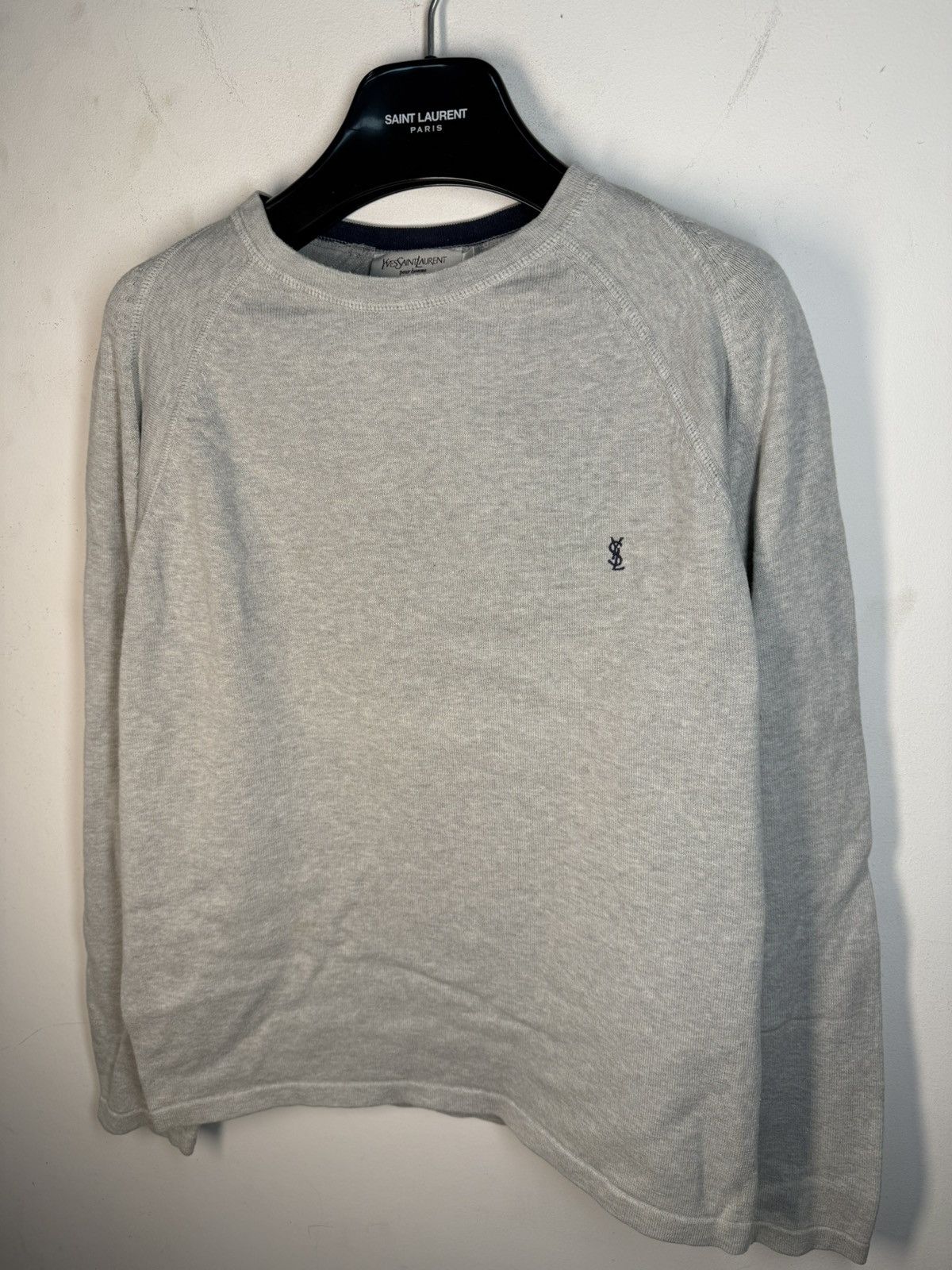 Yves Saint Laurent Grey YSL Light Sweater Longsleeve Sweatshirt Vintage Paris Size US M / EU 48-50 / 2 - 5 Thumbnail