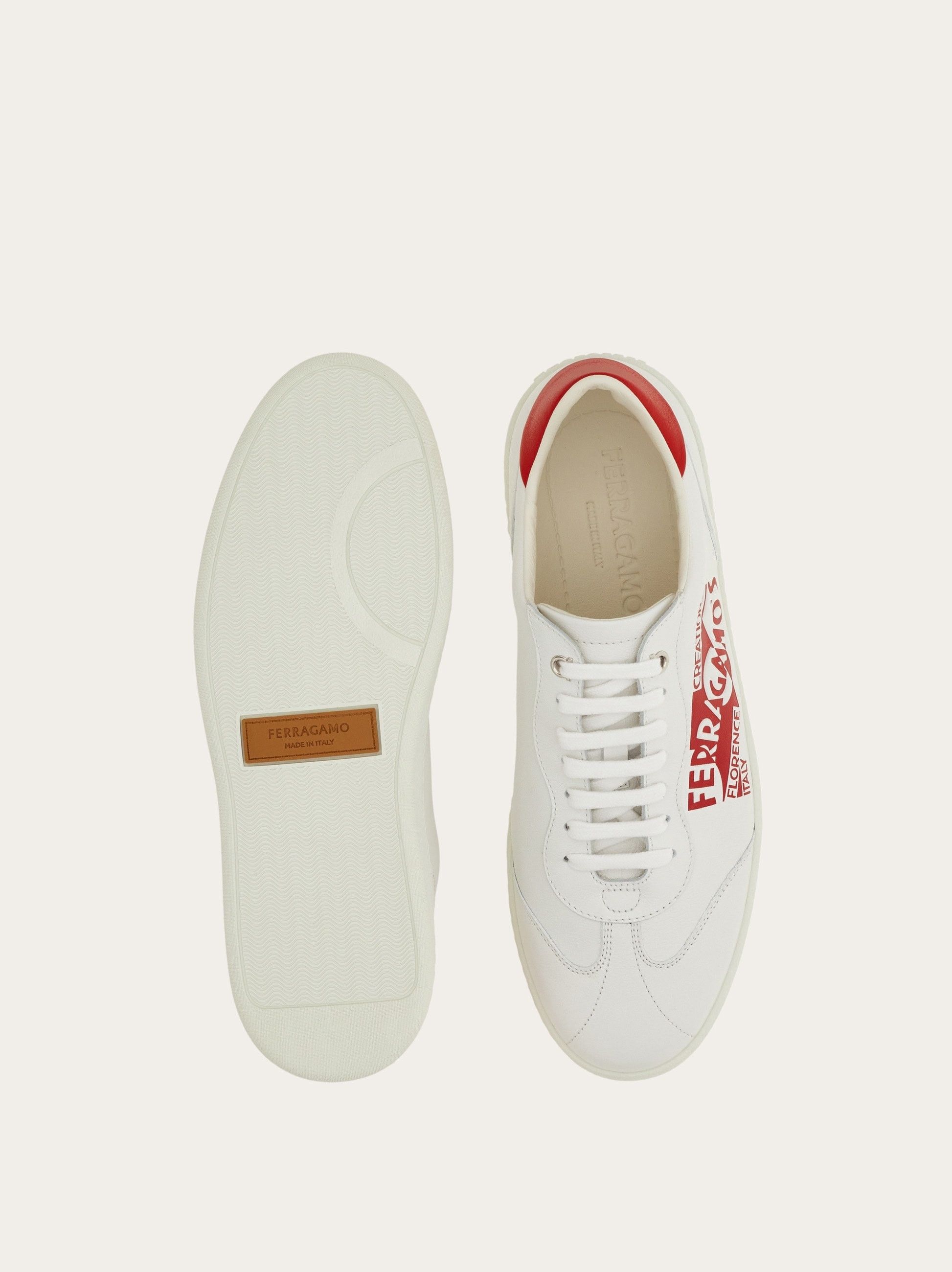 Salvatore Ferragamo o1s1rm0126 Low-Top Sneakers in White/Red Size US 9 / EU 42 - 5 Thumbnail