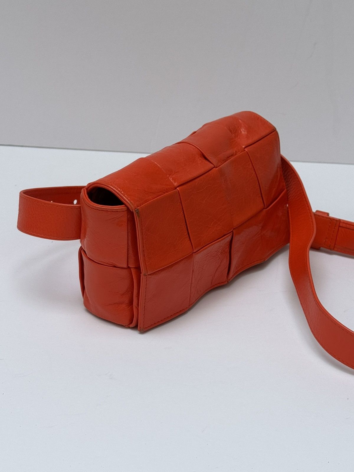 Bottega Veneta Bottega veneta casette orange bumbag intreccio Size ONE SIZE - 2 Thumbnail