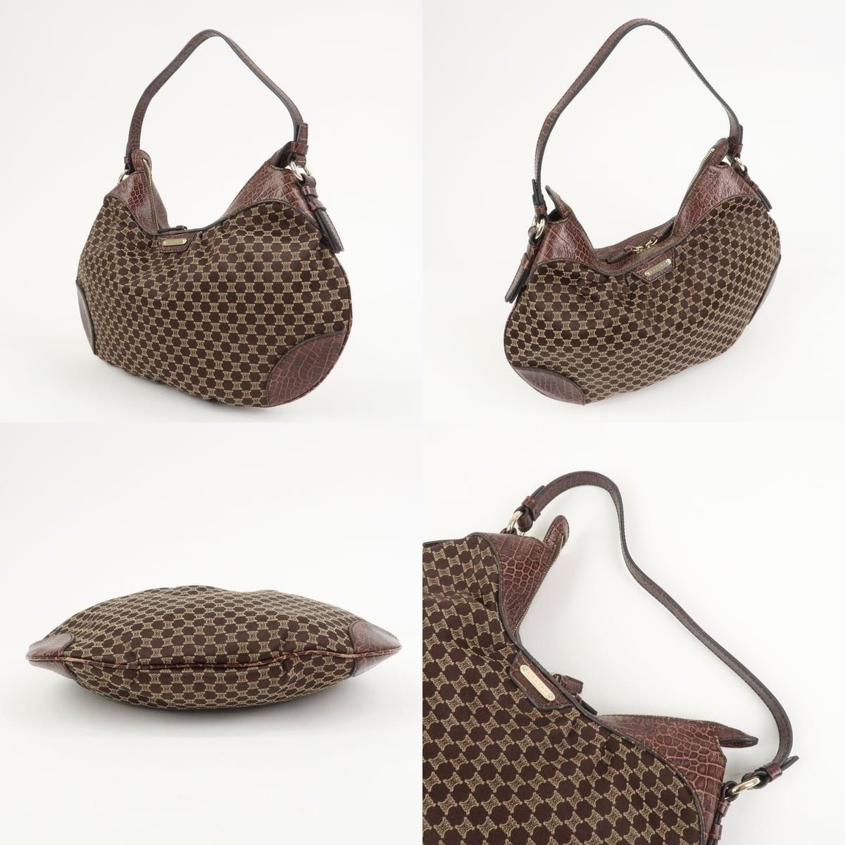 Celine Celine Macadam Canvas Shoulder Bag Brown Size ONE SIZE - 3 Thumbnail