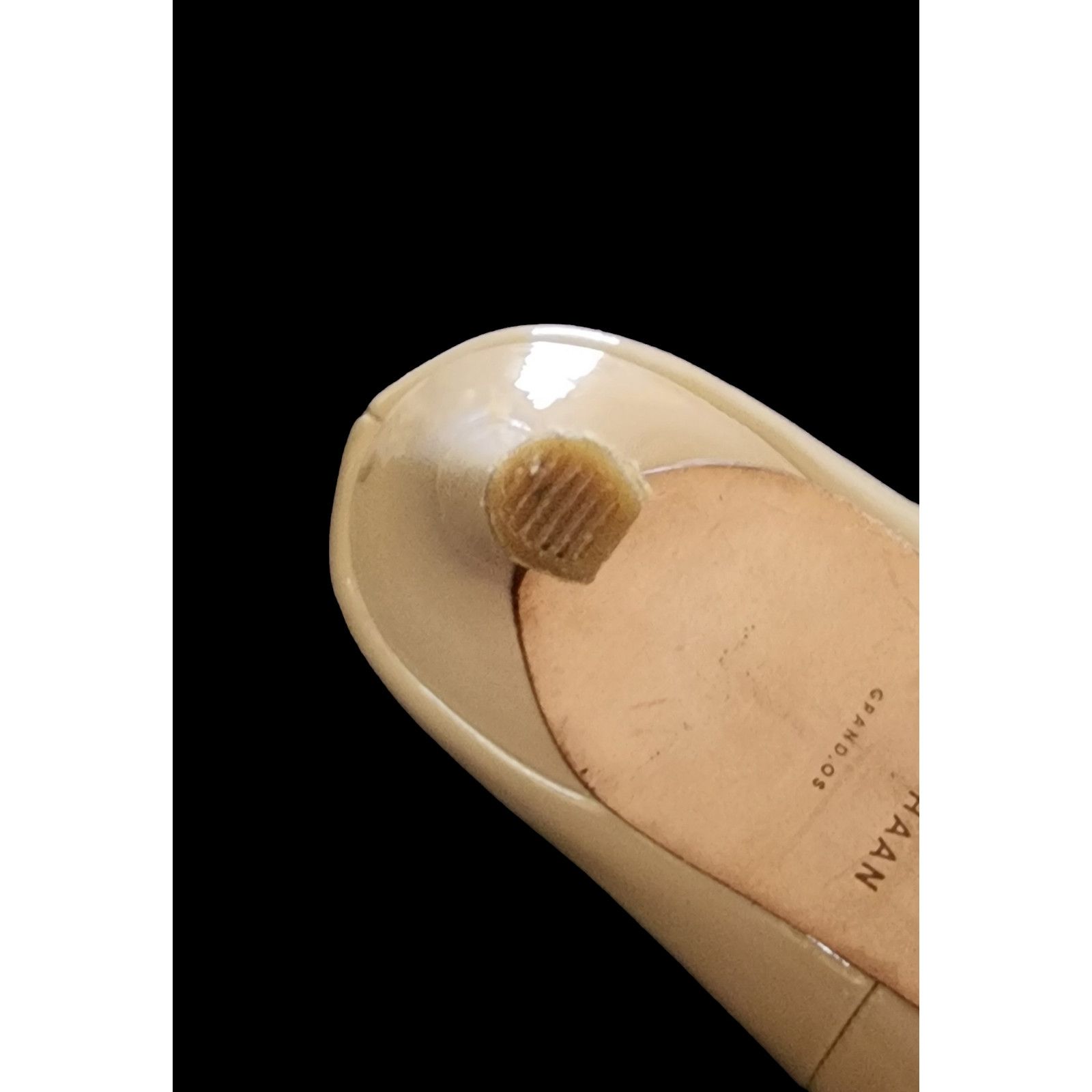 Cole Haan Cole Haan Grand.OS 8.5 B Tan Leather Peep Toe Pumps size 8 Size US 8 / IT 38 - 13 Thumbnail