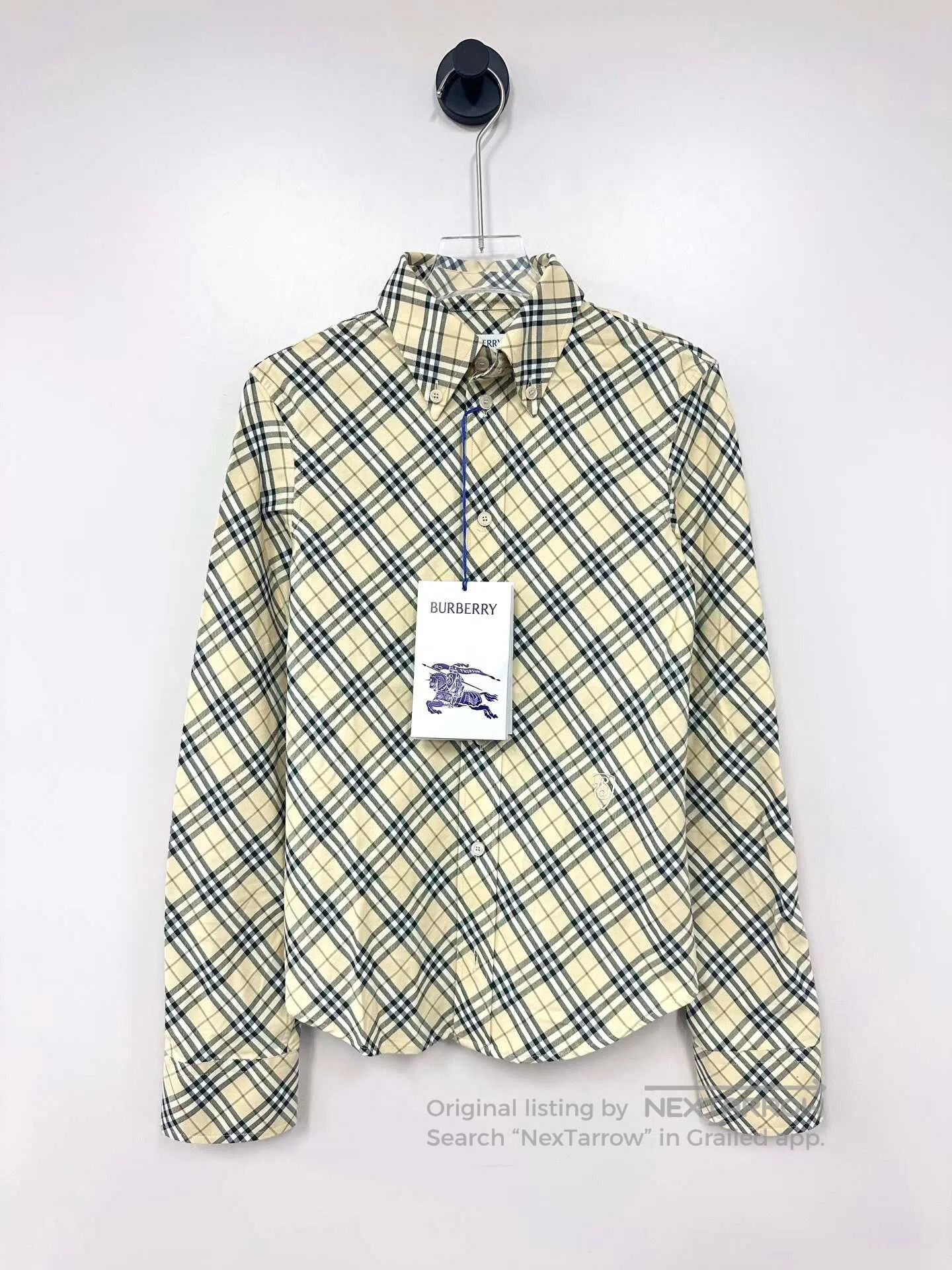 Burberry Burberry Beige Classic Plaid Long Sleeve Shirt| Size XXS / US 00 / IT 34 - 1 Thumbnail