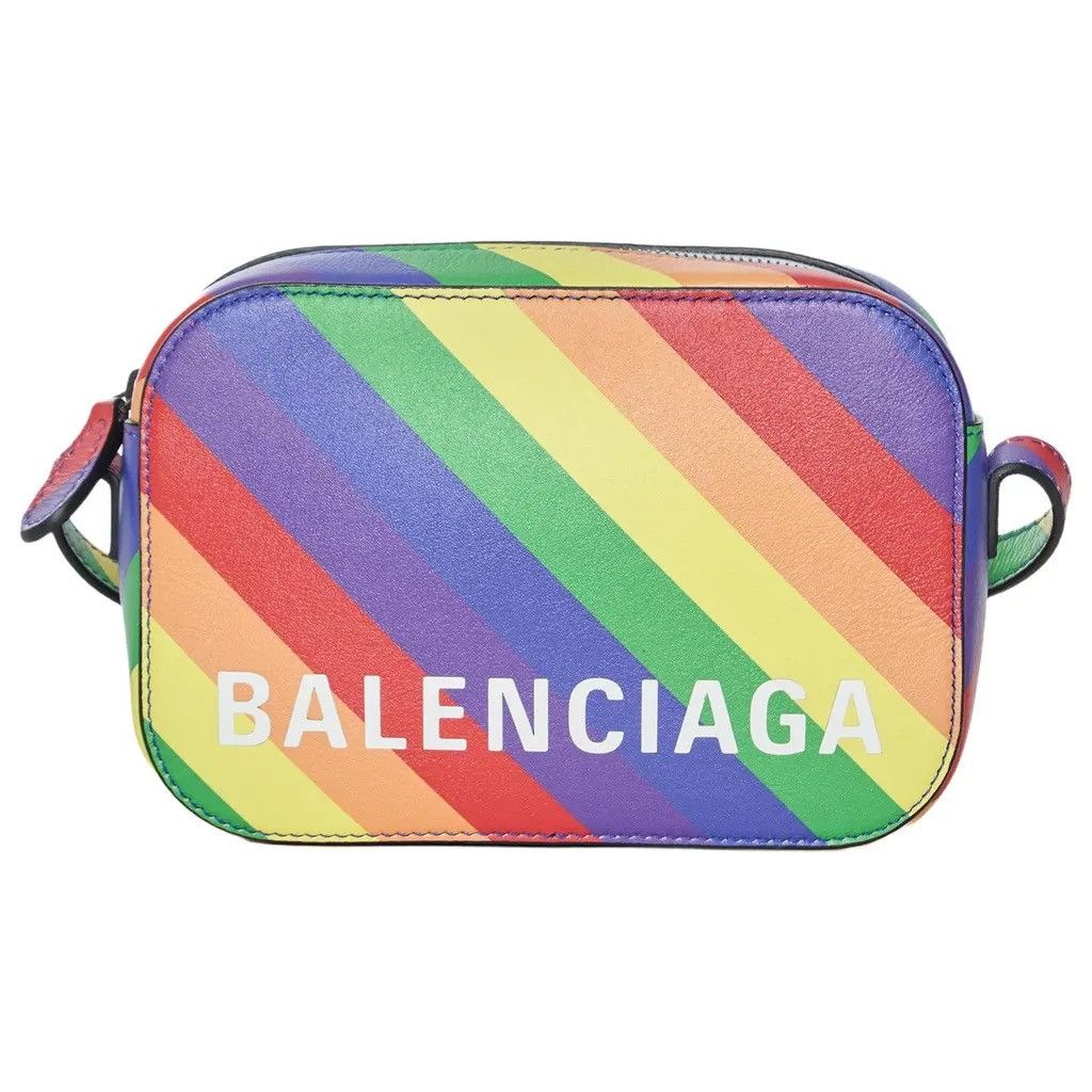 Balenciaga Balenciaga Multicolor Stripe Crossbody Bag - Rainbow Size ONE SIZE - 7 Thumbnail