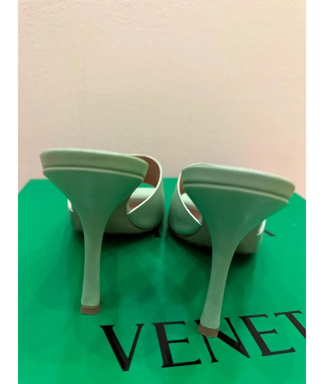 Bottega Veneta o1n1vont0924 Stretch Mules in Light Green Size US 9.5 / IT 39.5 - 5 Thumbnail