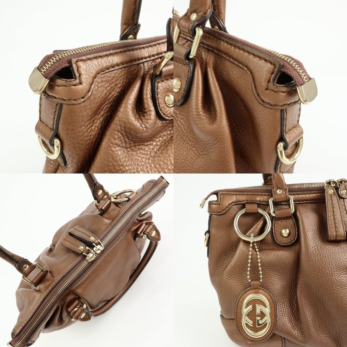 Gucci Gucci Sukey Interlocking G Calfskin Shoulder Bag Brown Size ONE SIZE - 6 Thumbnail