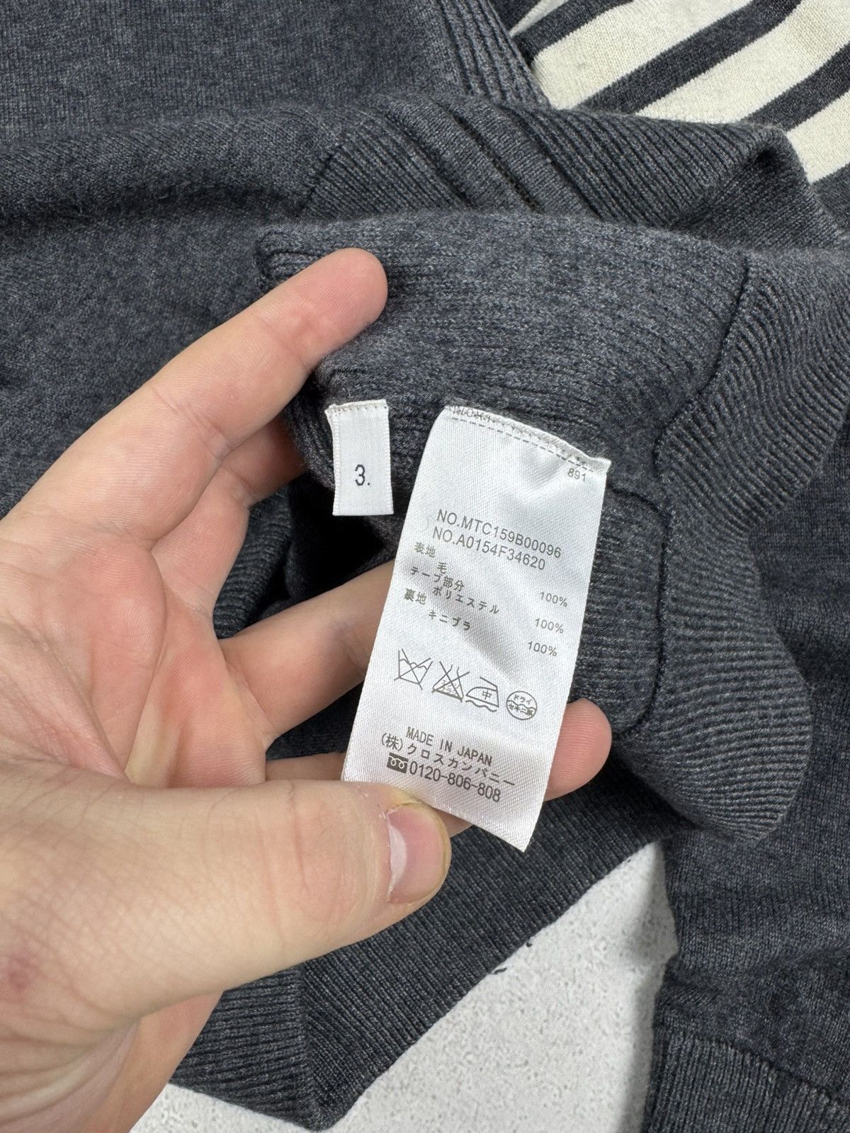 Thom Browne Thom Browne Wool Gray Zip Hoodie Classic Japan Pullover Size US L / EU 52-54 / 3 - 10 Thumbnail