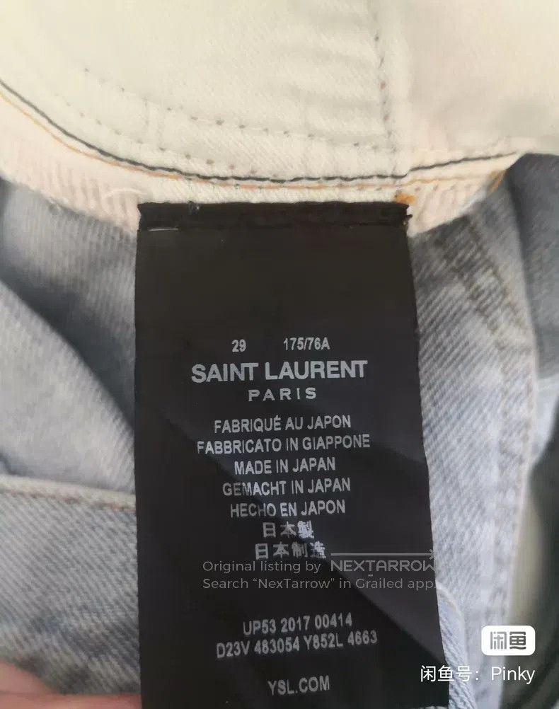 Saint Laurent Paris Saint Laurent Paris Washed Cut Denim Pants i Size US 29 - 4 Thumbnail