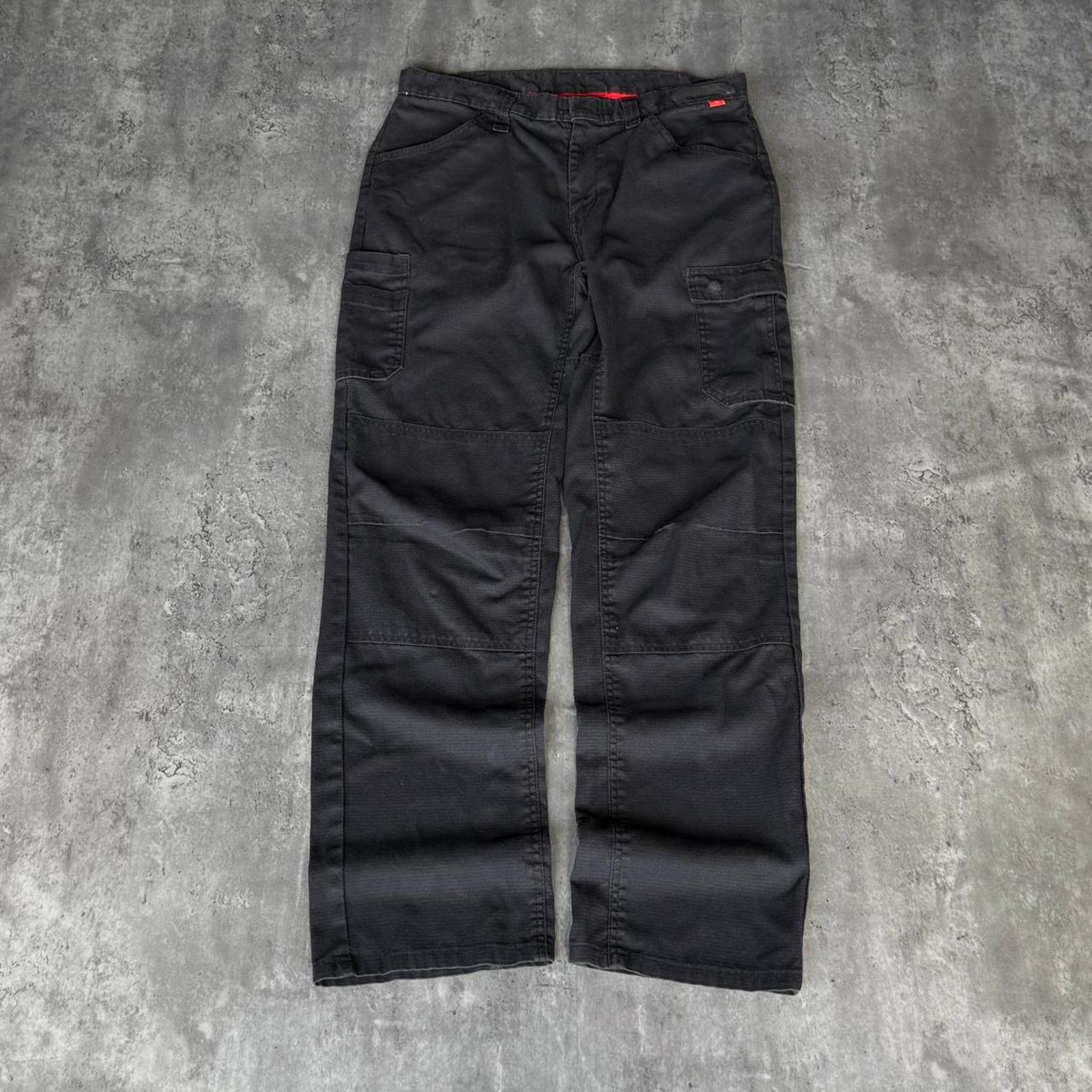 Bulwark × Carhartt × Vintage Vintage Y2K Carhartt Style Double Knee Black Carpenter Pants Size US 36 / EU 52 - 2 Thumbnail