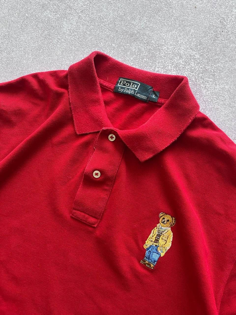Polo Ralph Lauren × Vintage Vintage Polo Bear Ralph Lauren Red Polo L Size US L / EU 52-54 / 3 - 3 Thumbnail