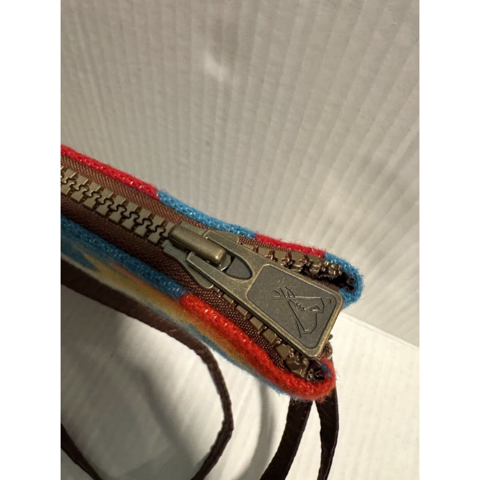 Pendleton PENDLETON Wool Crossbody Clutch Zipper Pouch Southwest Aztec Tribal Horse Pull Bag Women Small Navy Multicolor Geometric Crossbody Accessories Size ONE SIZE - 7 Thumbnail