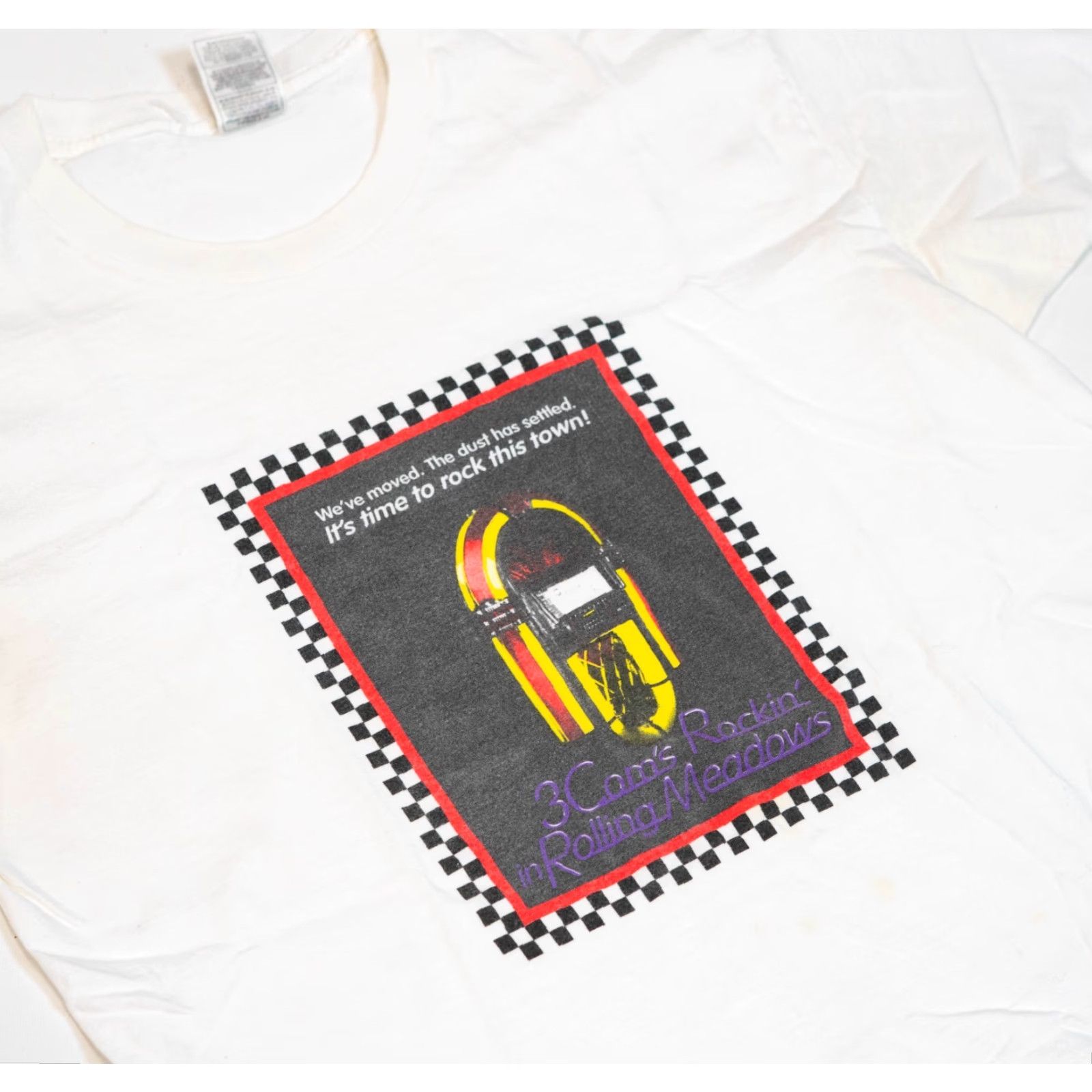 Fruit Of The Loom VINTAGE JUKebox T-Shirt Men XL White Wurlitzer Juke Promo Chicago Shirt Mens XL White 90s Vintage Rock Music Art City USA Size US XL / EU 56 / 4 - 3 Thumbnail