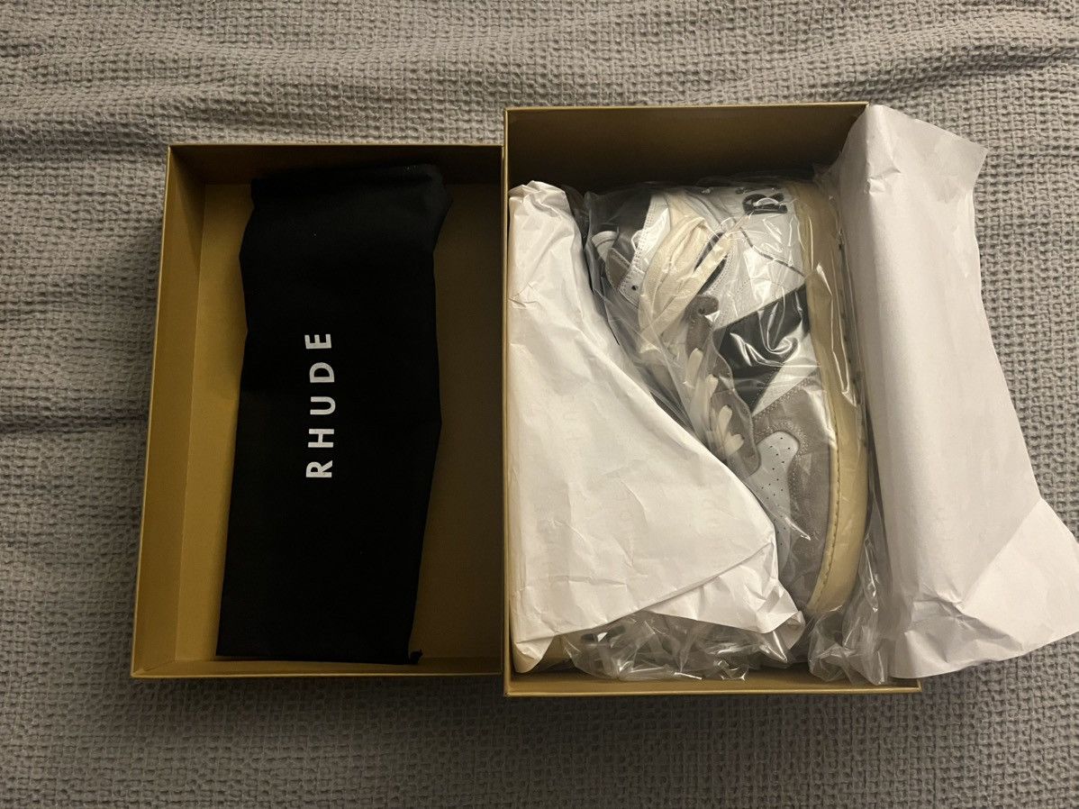 Rhude Rhecess Hi-Top Sneakers in Olive/Cream/White (Sz 10) Size US 10 / EU 43 - 3 Thumbnail