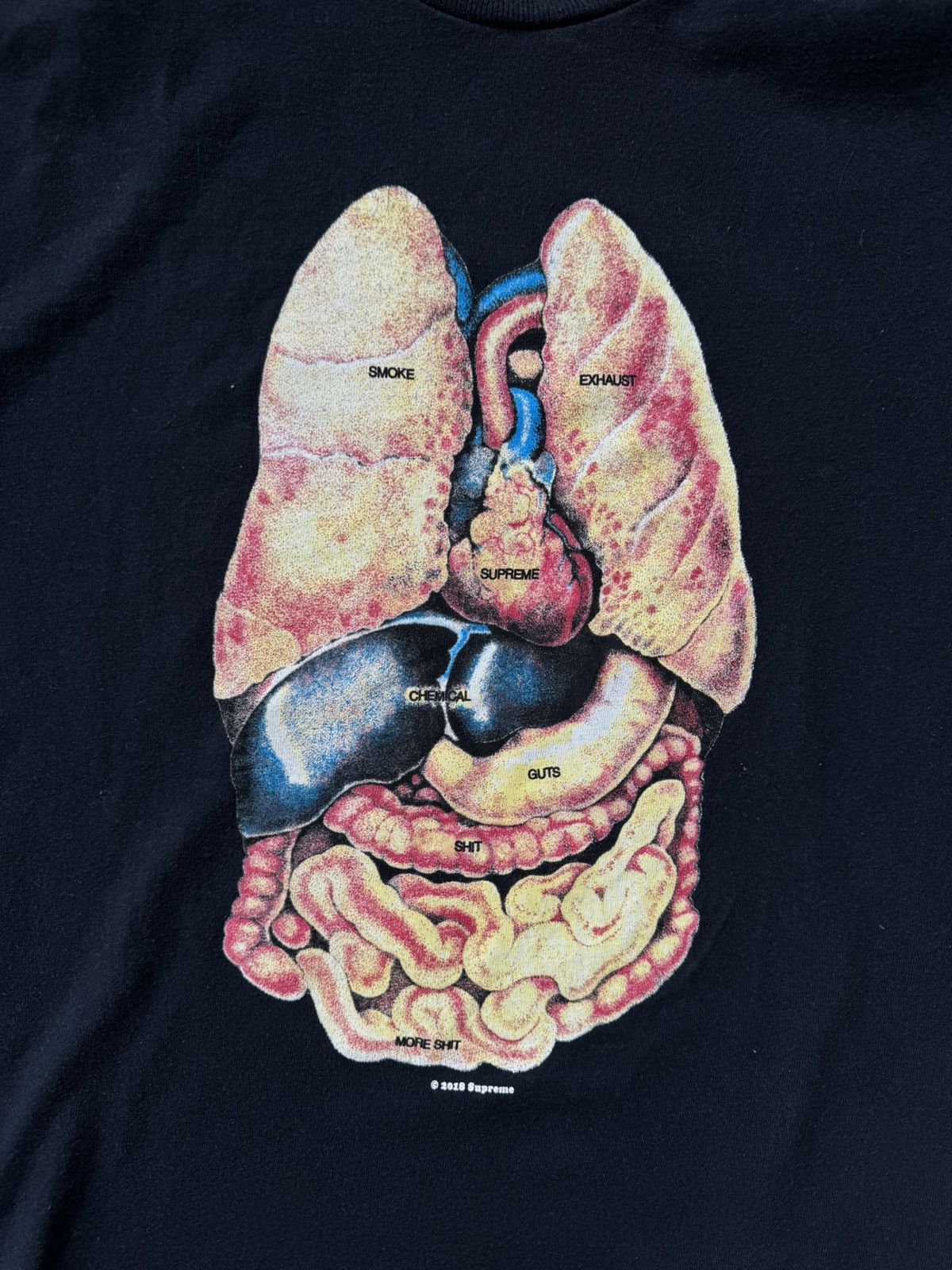 Supreme Supreme guts tee navy Size US M / EU 48-50 / 2 - 2 Thumbnail