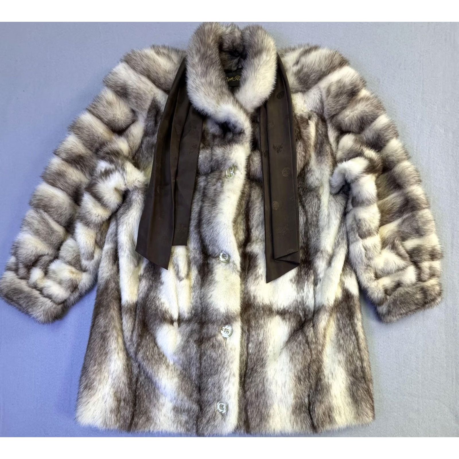 Vintage VINTAGE Ben-Ric Overcoat Womens Large Gray Striped Lined Size L / US 10 / IT 46 - 2 Thumbnail