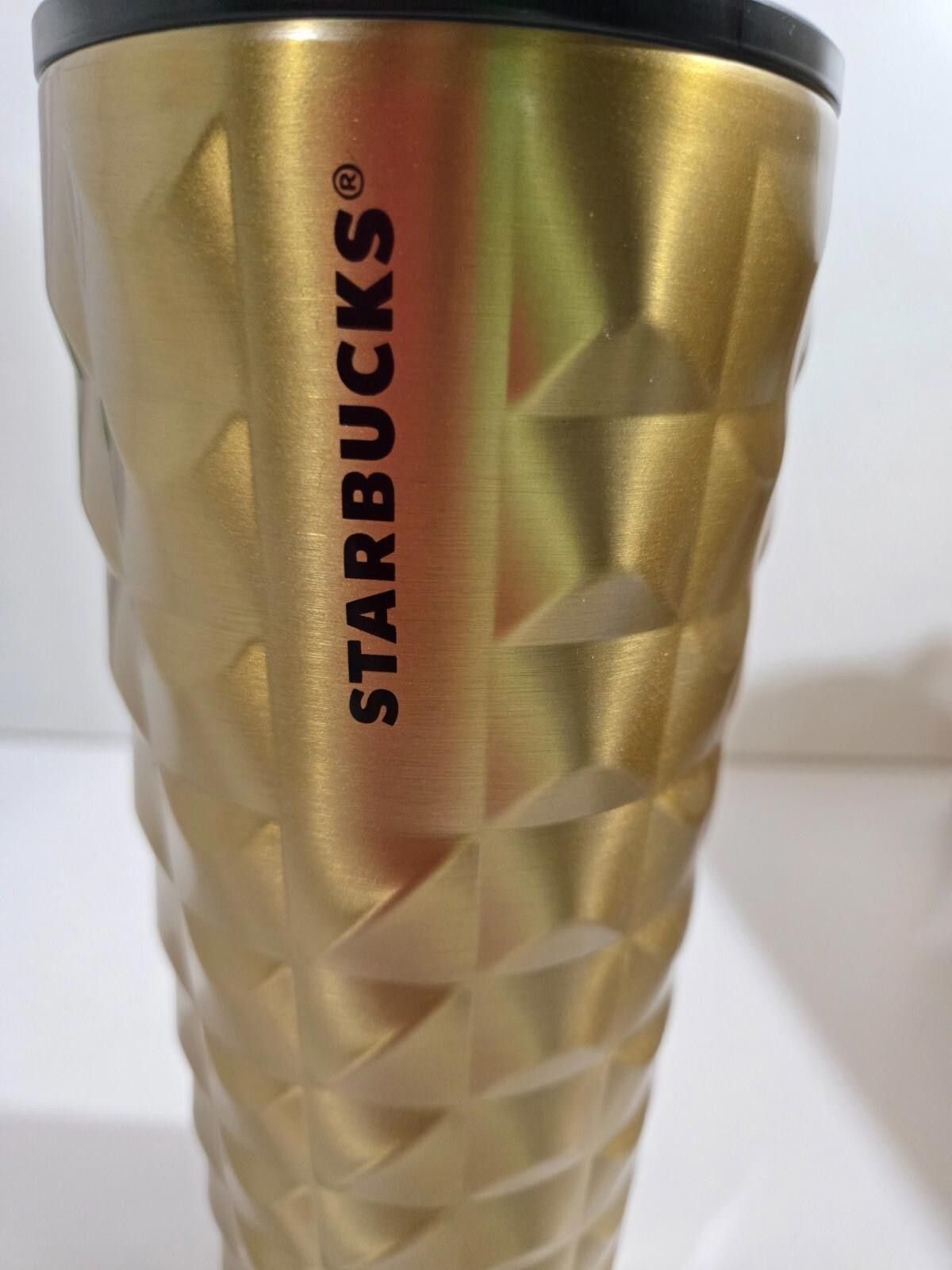 Designer Starbucks Christmas Tumbler Gold 2024 Straw 24 oz RARE NWT Size ONE SIZE - 2 Thumbnail