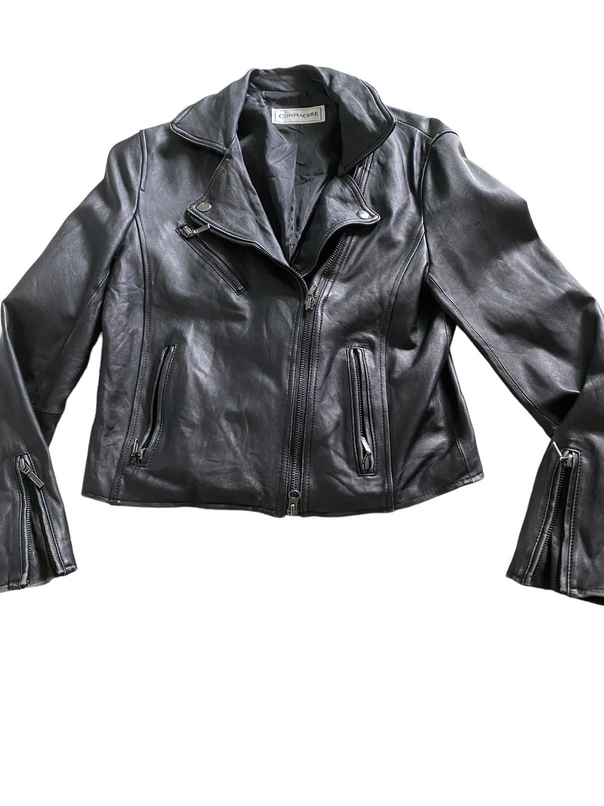 If Six Was Nine Leather Jacket CONPIACERE Design Punk zipper malcom X style Size US M / EU 48-50 / 2 - 3 Thumbnail
