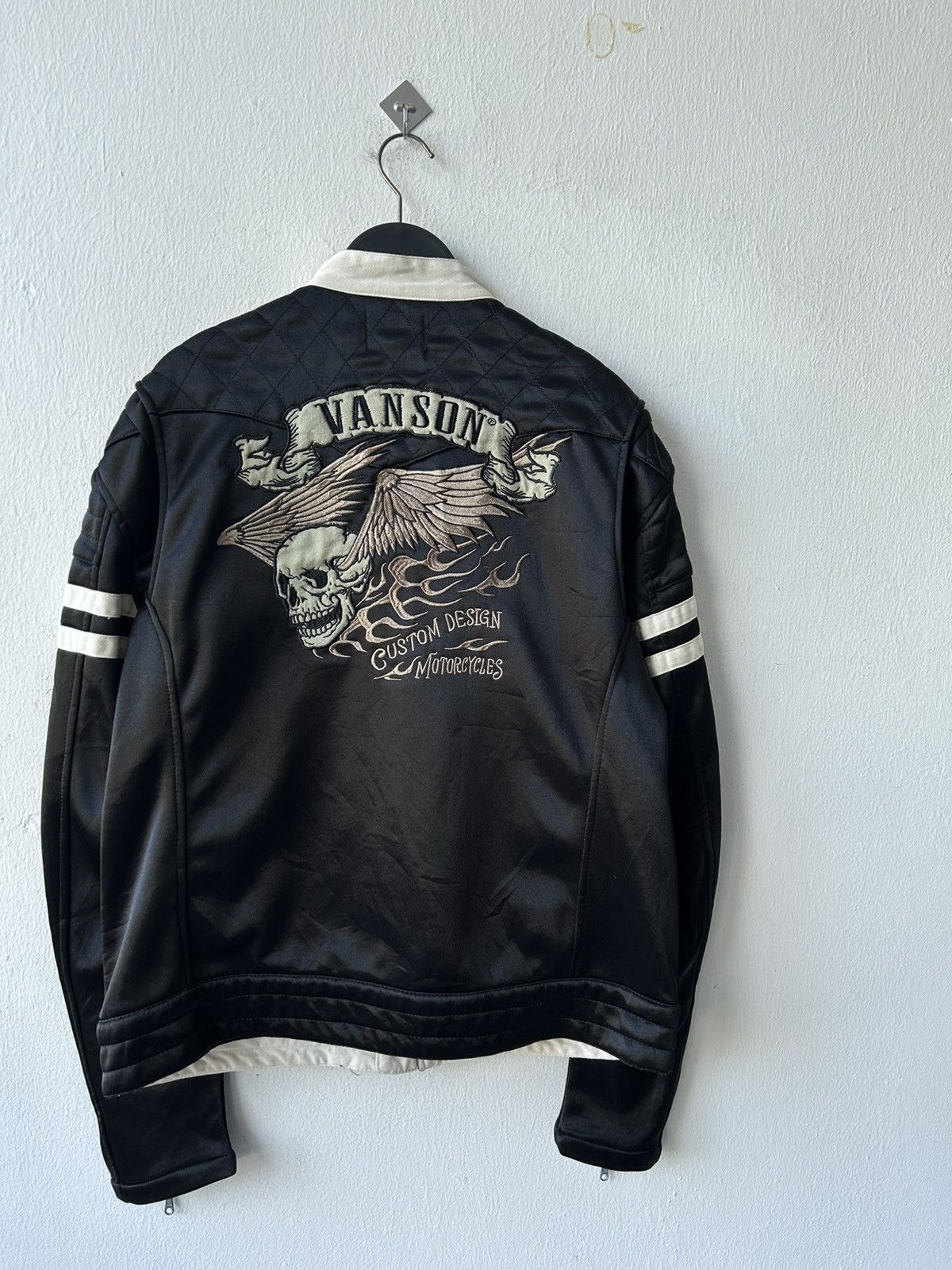 Vanson Leathers Vanson Motorcycle Jacket Skull Falmes Jacket Size US XL / EU 56 / 4 - 2 Thumbnail