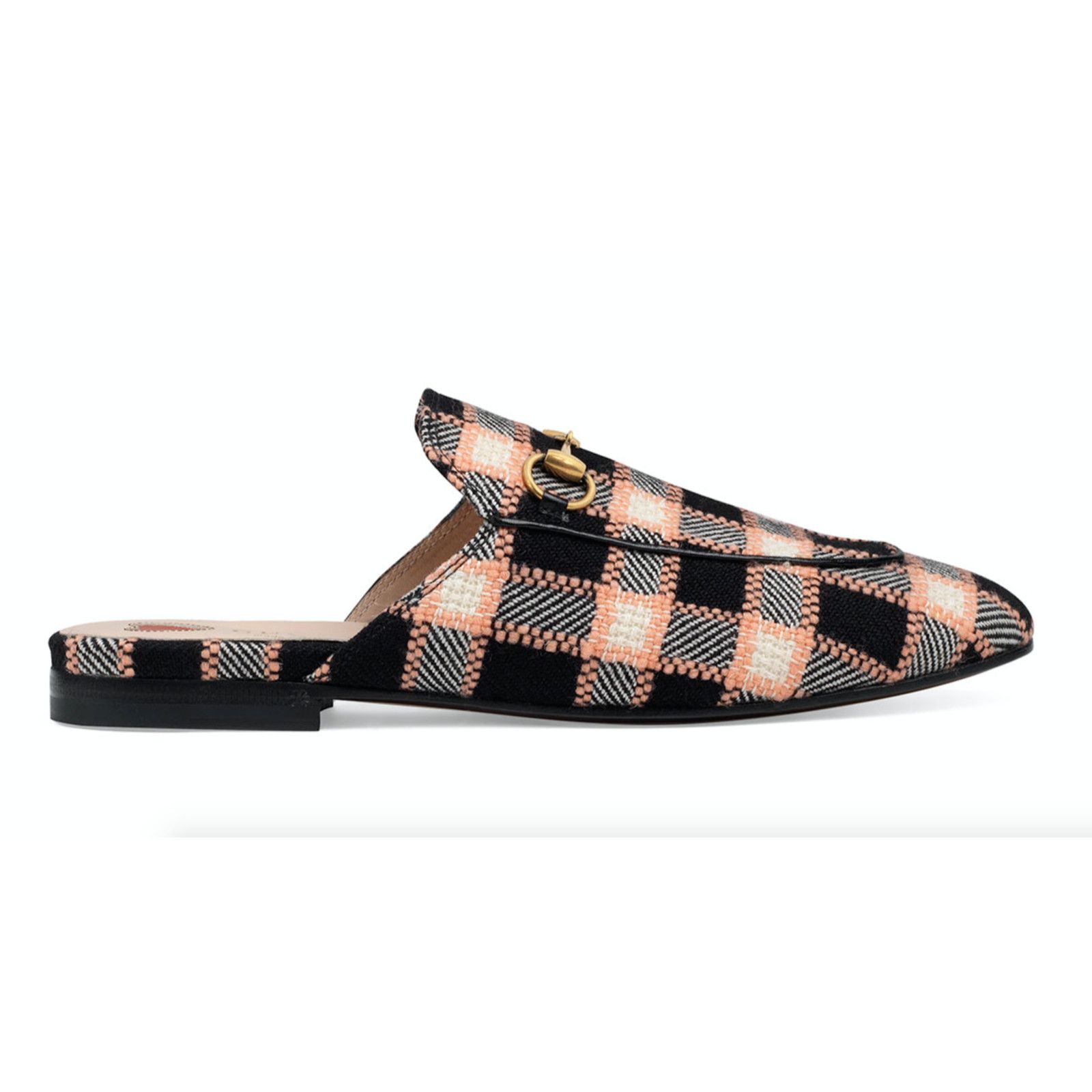 Gucci Gucci Princetown Black Pink Fancy Tweed Loafer Size US 7.5 / IT 37.5 - 4 Thumbnail