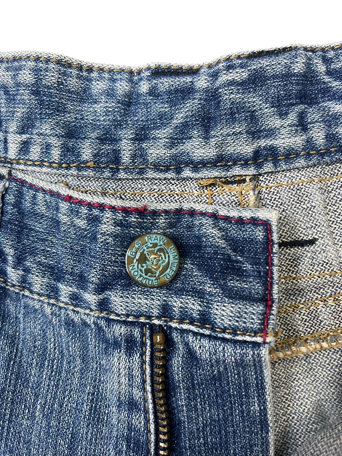 Japanese Brand Vintage B.S Raw Distressed Jeans Size US 34 / EU 50 - 7 Thumbnail