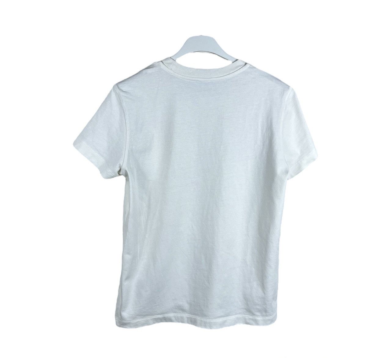 Moncler Moncler big fluffy down logo cream t-shirt tee luxury women Size XS / US 0-2 / IT 36-38 - 2 Thumbnail