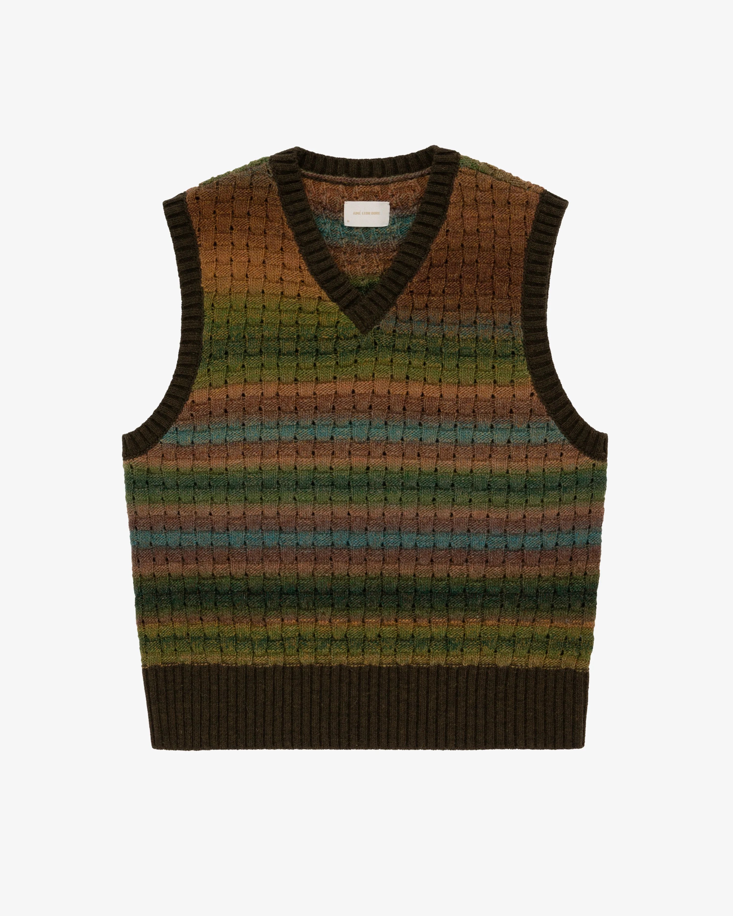 Aime Leon Dore Aime Leon Dore Gradient Basketweave Knit Vest | Grailed