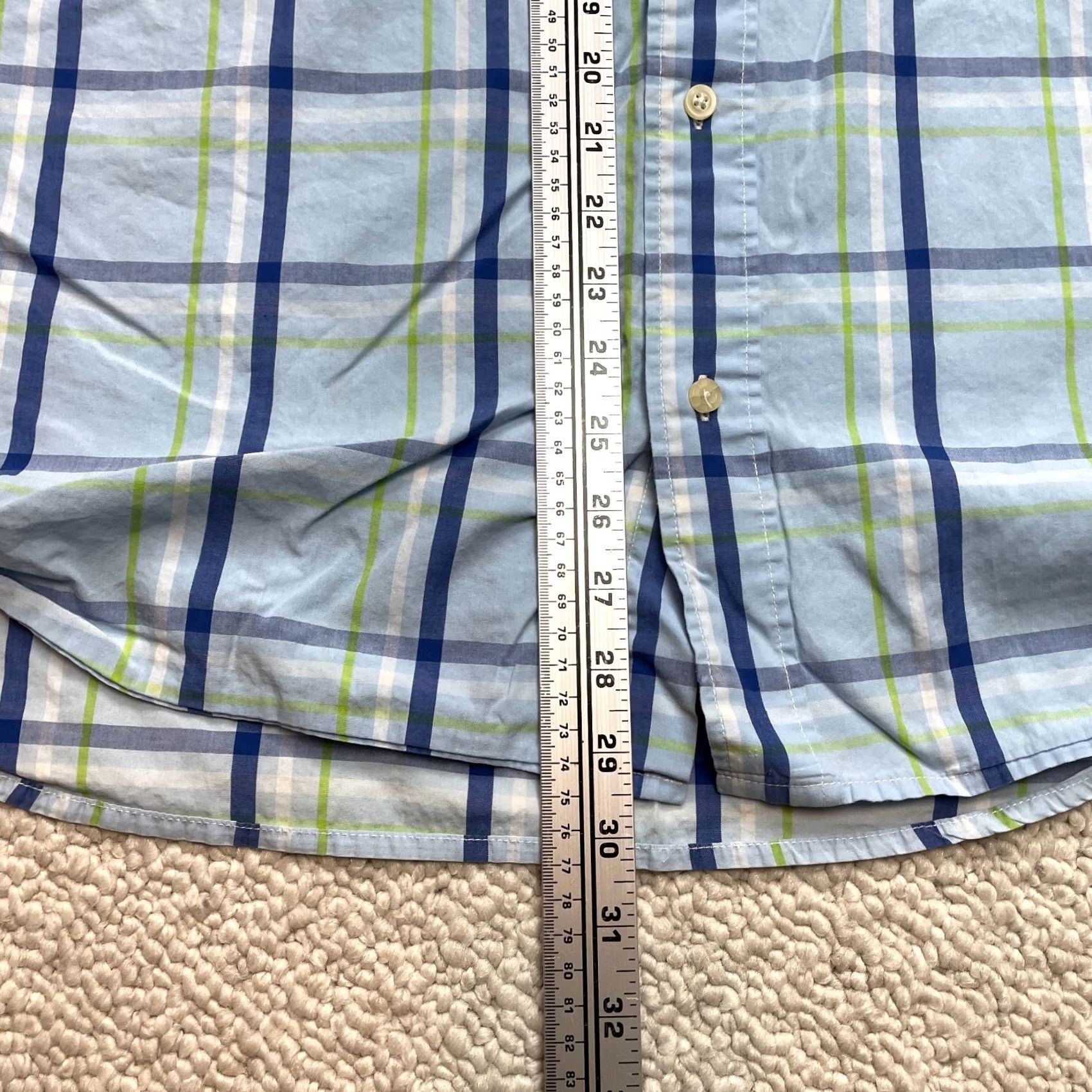 American Eagle Outfitters American Eagle Outfitters Shirt Mens 2XL Blue Plaid Long Sleeve Button-Down Collar Size US XXL / EU 58 / 5 - 7 Thumbnail