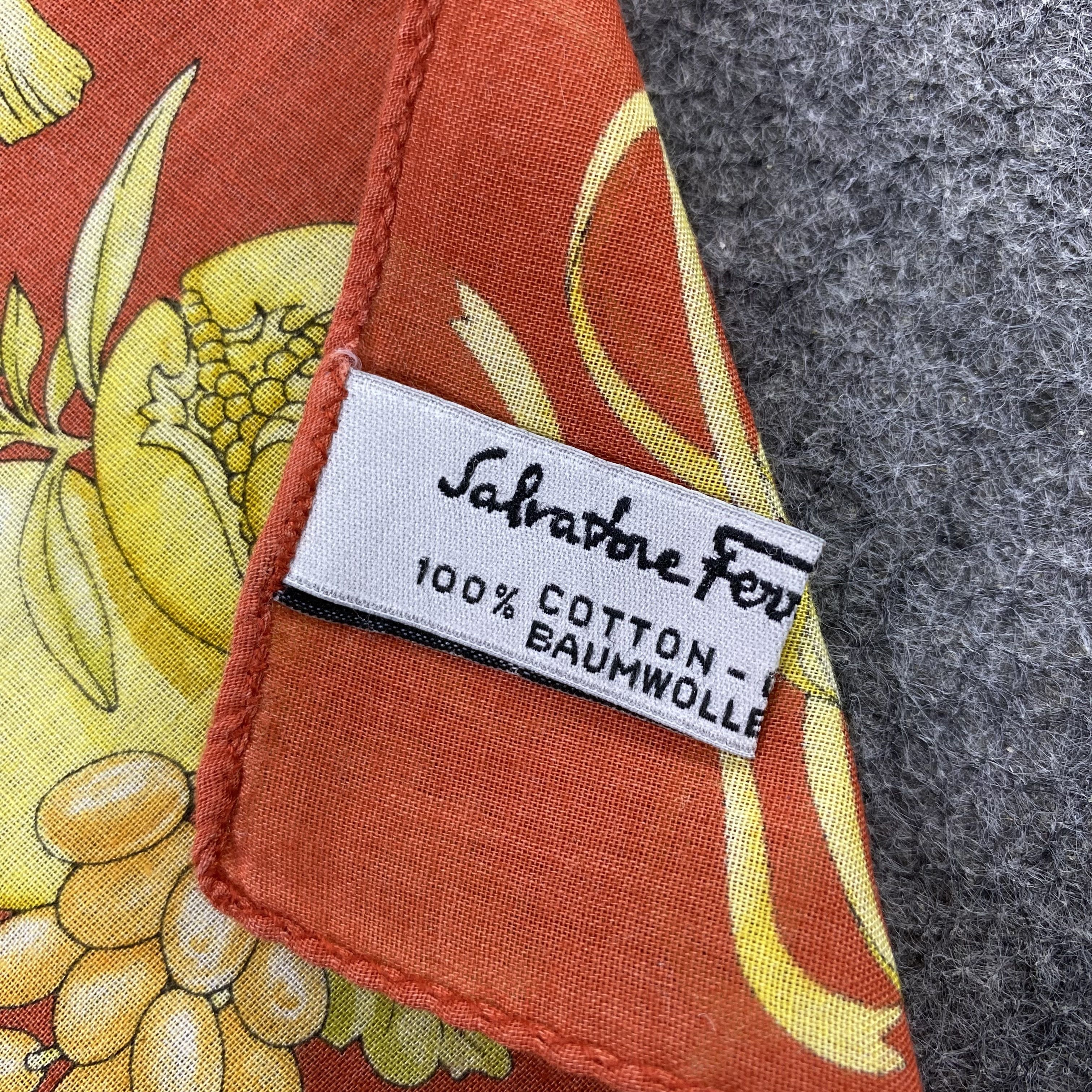 Salvatore Ferragamo Salvatore Ferragama Handkerchief Neckerchief Bandana-B1816 Size ONE SIZE - 10 Thumbnail