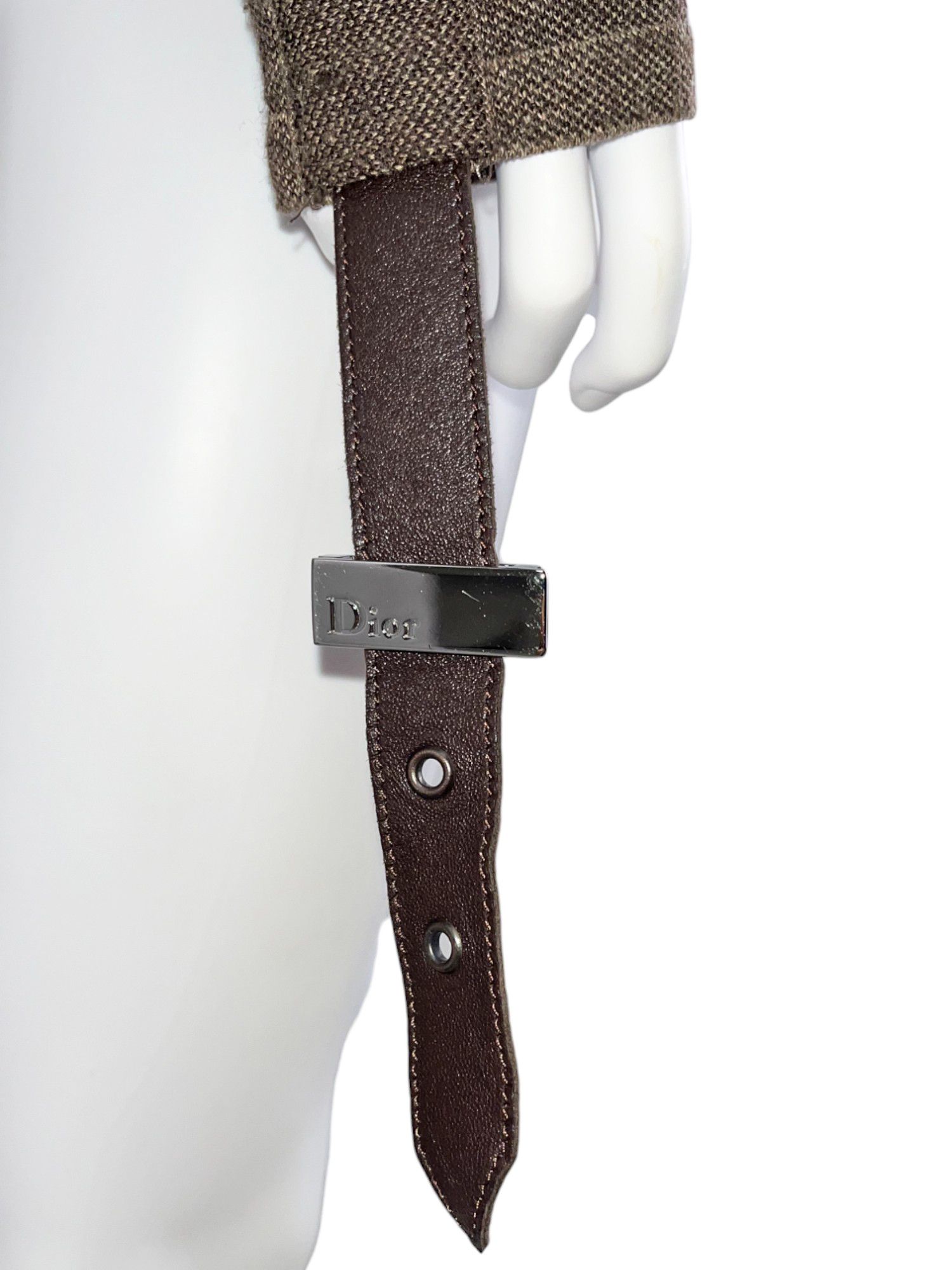 Dior by John Galliano F/W 2003 Brown Bondage Zipped Sweater Size L / US 10 / IT 46 - 8 Thumbnail