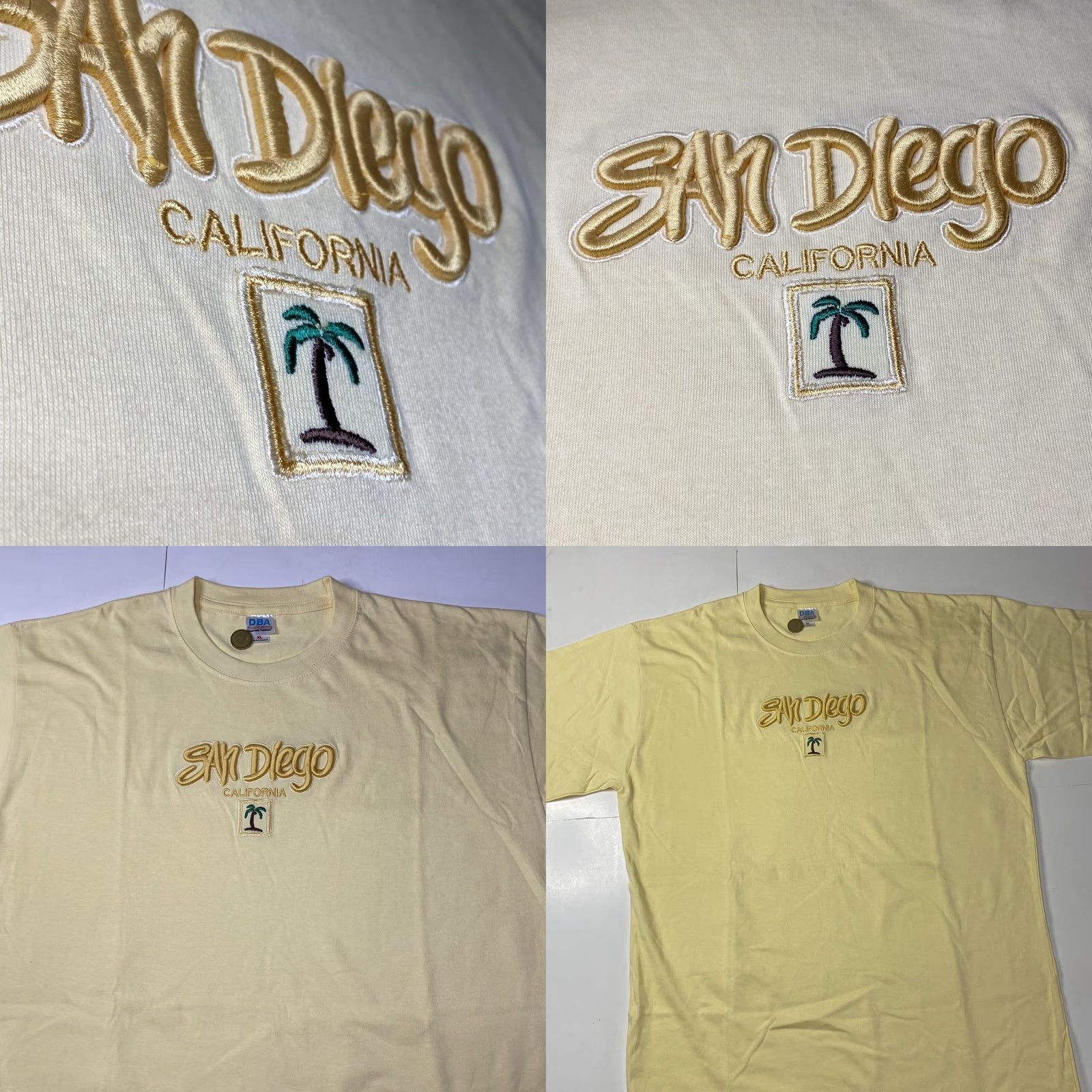 Vintage VINTAGE 80’s 90’s T Shirt San Diego Embroidered 3D XL Rare DBA Men Yellow Short Sleeve 100% Cotton Grunge Size US XL / EU 56 / 4 - 9 Thumbnail