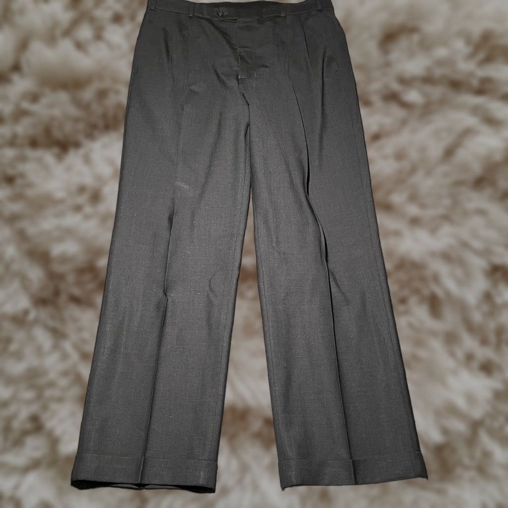 Vintage Brooks Brothers Wool Stretch Dress Pants Men 35x30 Cuffed