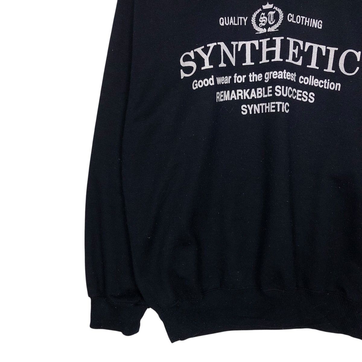 Japanese Brand Vintage Synthetic Logo Sweatshirt Black Long Sleeve Crewneck Size US M / EU 48-50 / 2 - 5 Thumbnail