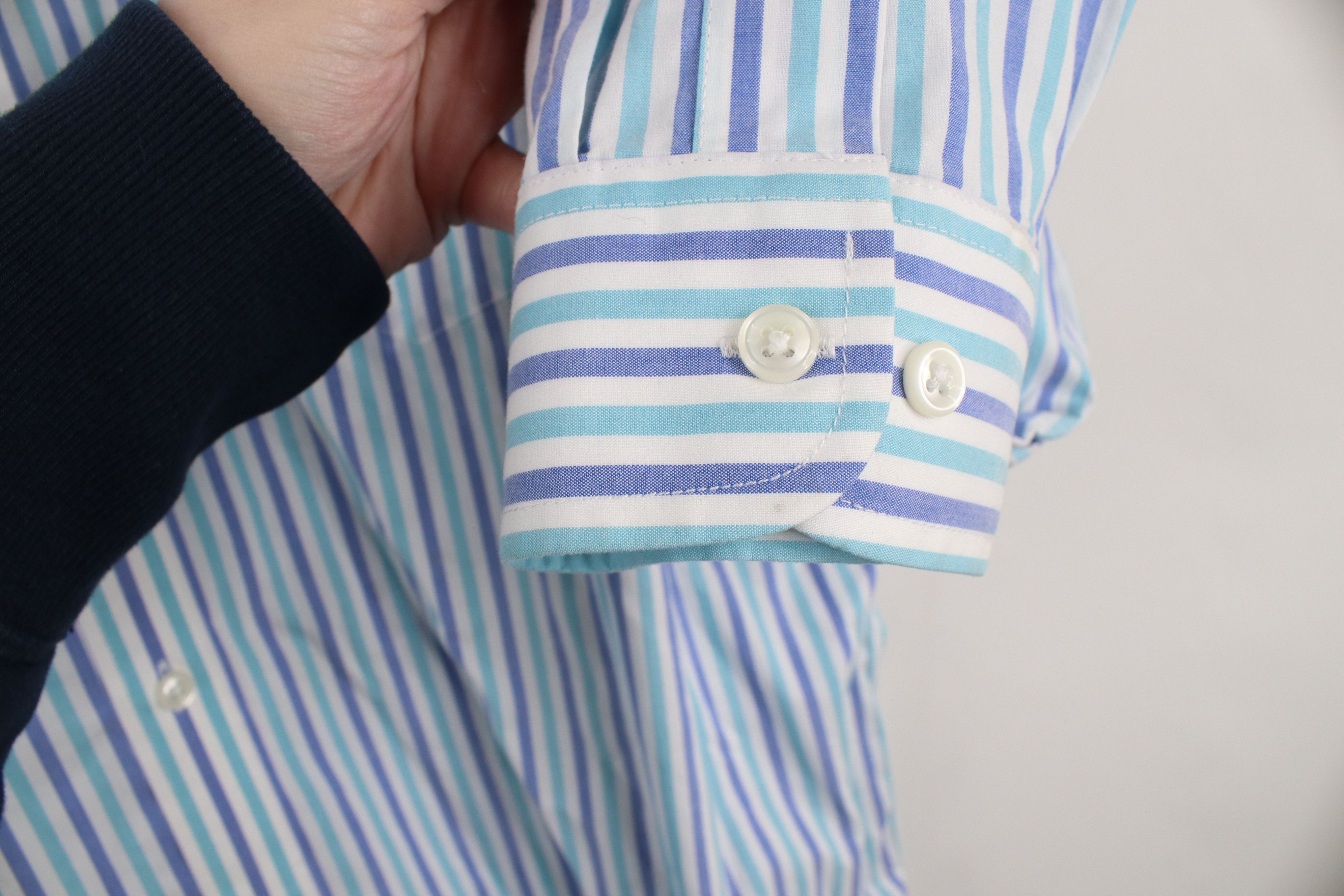 L.L. Bean × Vintage Vintage LL Bean Wrinkle Resistant Striped Button Down Shirt Size US XL / EU 56 / 4 - 4 Thumbnail