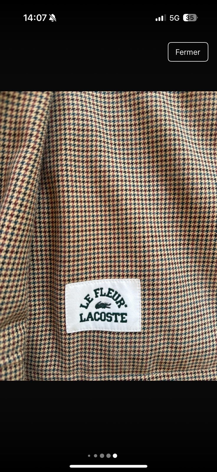 Golf le Fleur × Lacoste Le FLEUR x Lacoste Checked Jacket – Limited Edition* Size XS / US 0-2 / IT 36-38 - 2 Thumbnail