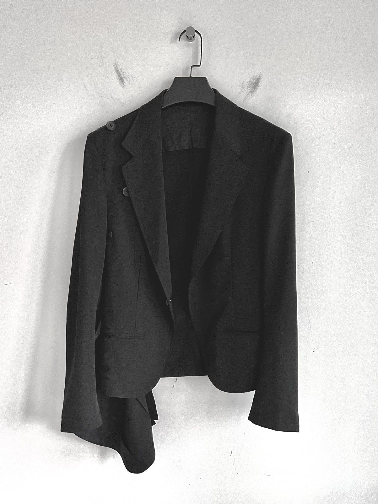 Yohji Yamamoto Yohji Yamamoto Pour Homme - Double Front end round curve JKT Size US M / EU 48-50 / 2 - 2 Thumbnail