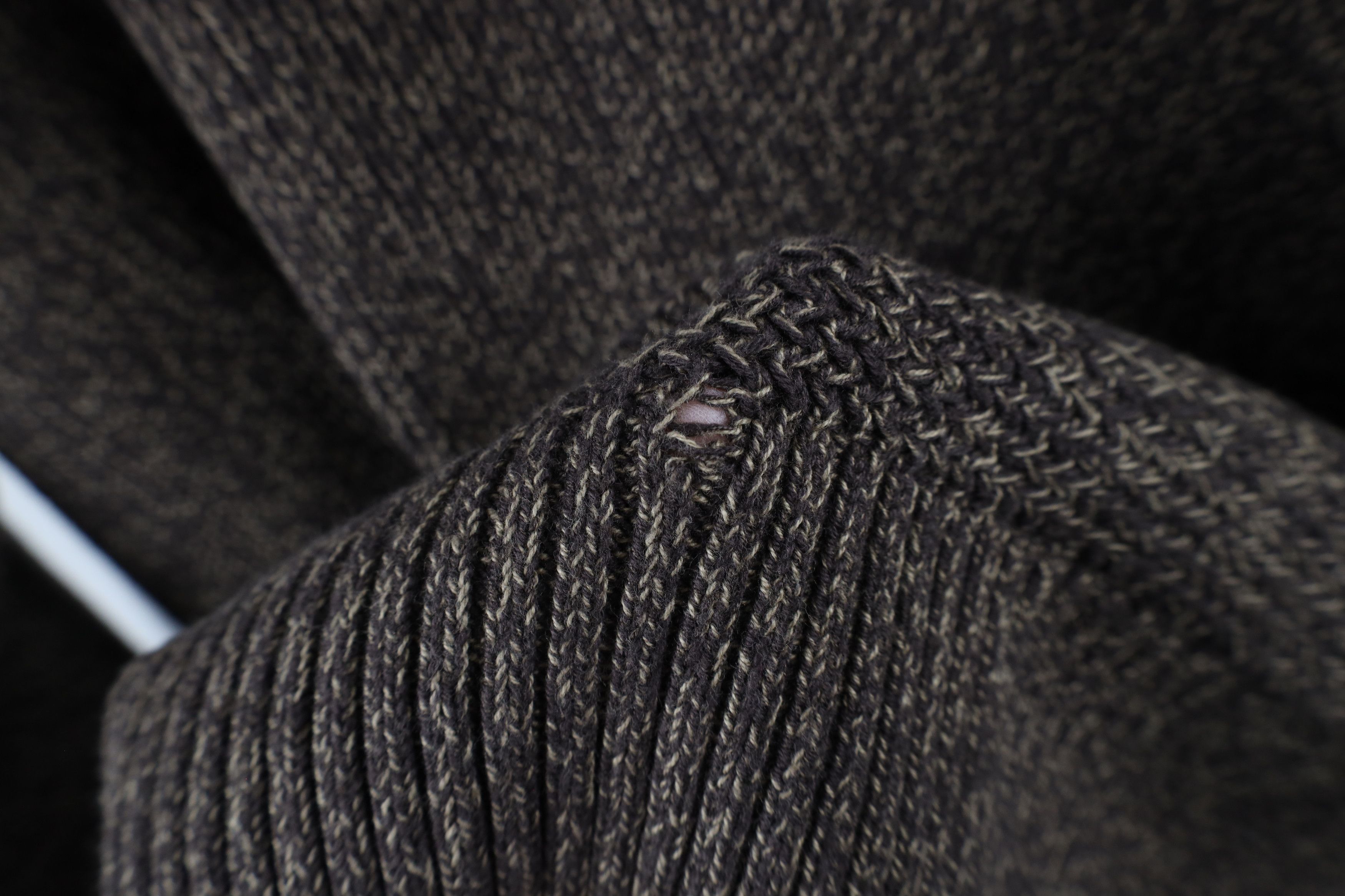 Vintage Vintage 90s Streetwear Ribbed Knit Henley Sweater Brown Size US L / EU 52-54 / 3 - 7 Thumbnail