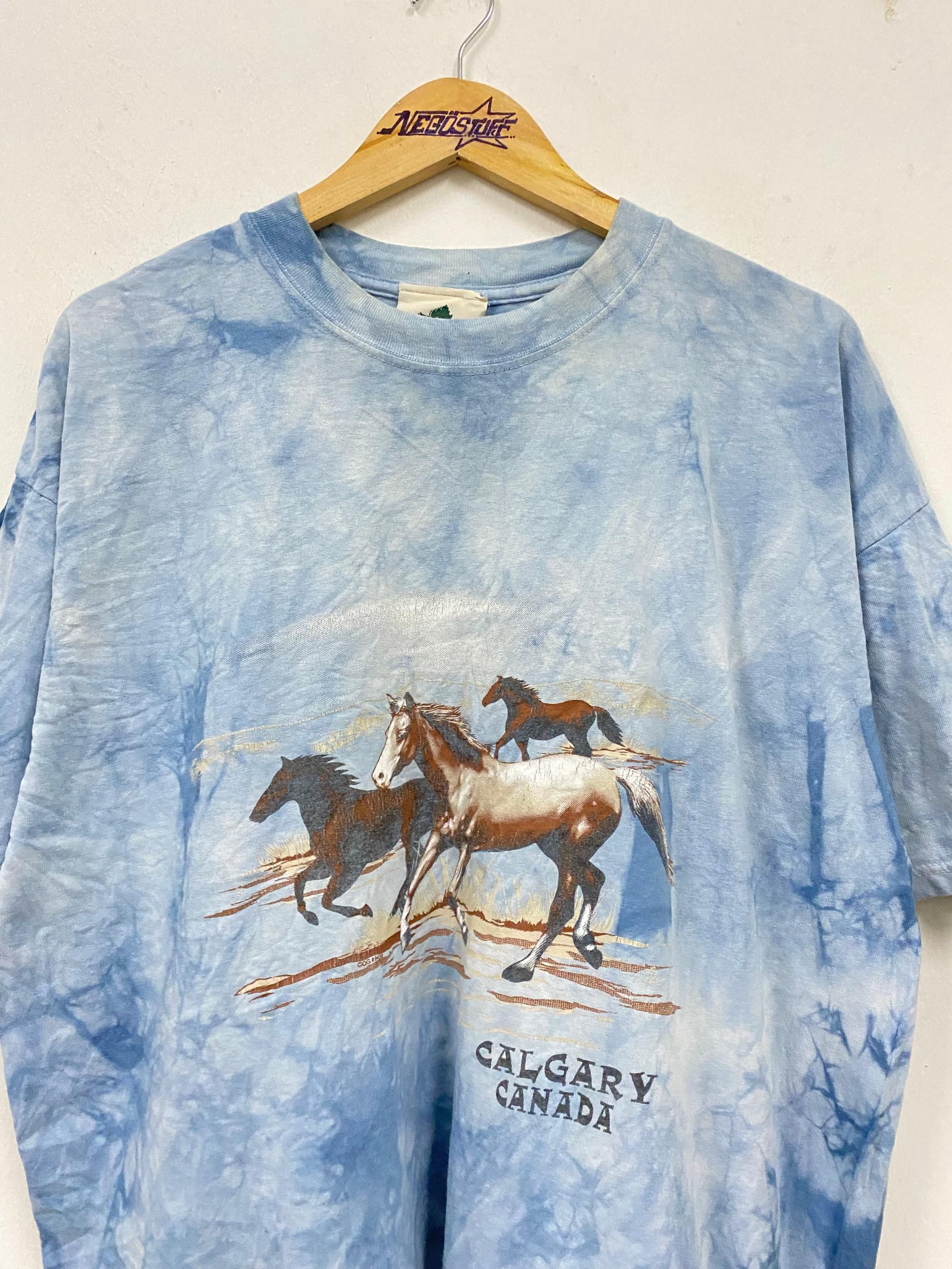 Vintage Vintage Habitat running horses tie dye t shirt Size US XL / EU 56 / 4 - 2 Thumbnail