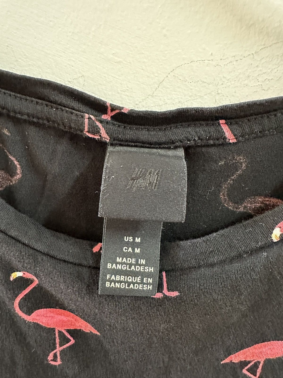 H&M H&M Flamingo Pattern T-Shirt Size US M / EU 48-50 / 2 - 2 Thumbnail