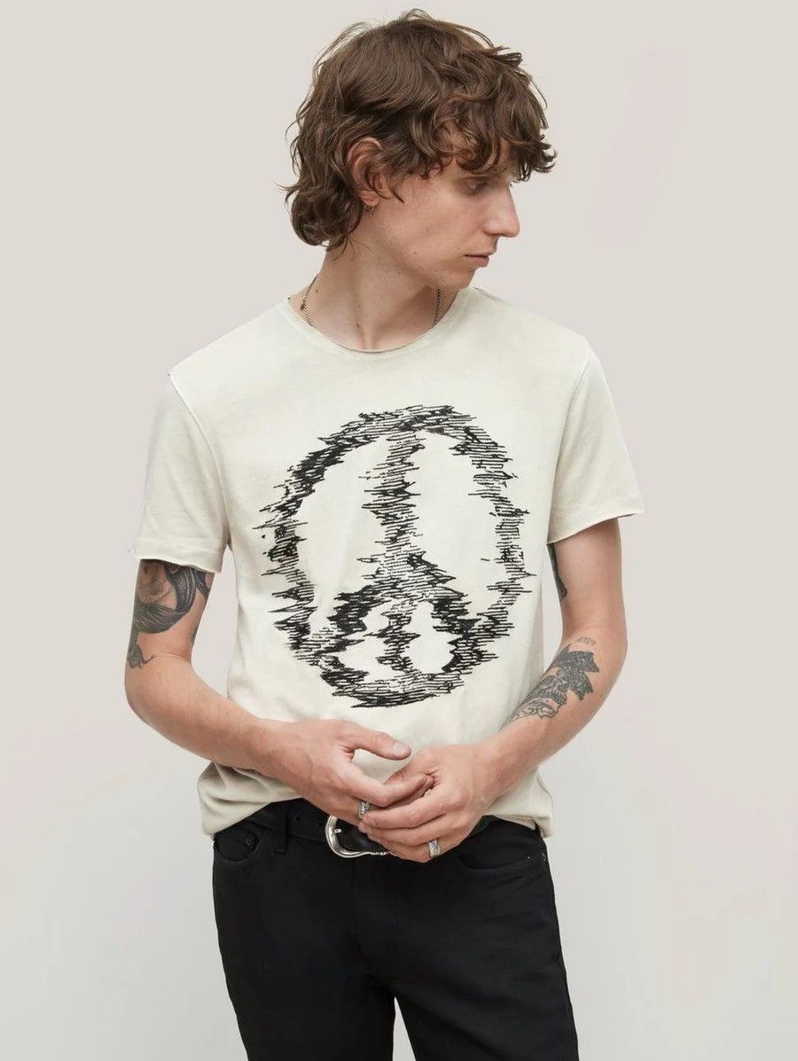 John Varvatos Distorted Peace Tee Medium Size US M / EU 48-50 / 2 - 1 Thumbnail