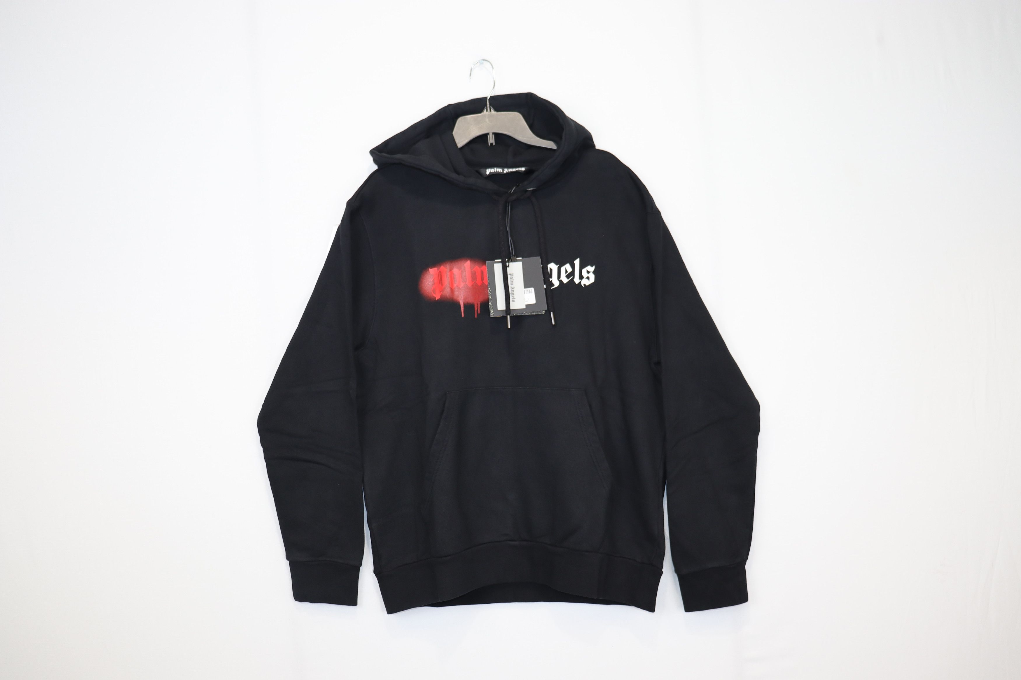 image of Palm Angels O1Rshd Sprayed Tokyo Logo Hoodie In Black, Men's (Size Small)