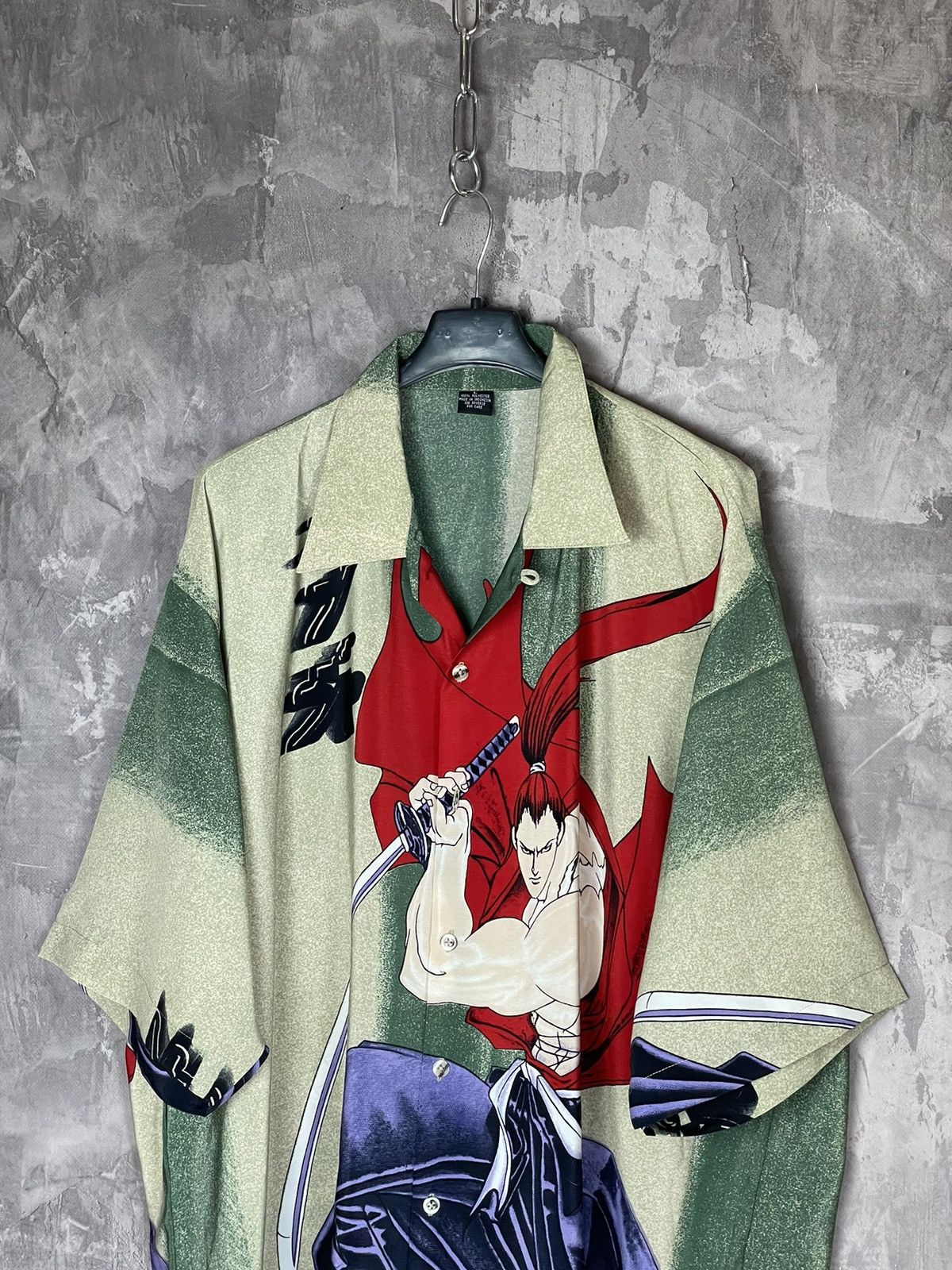 Anime × Japanese Brand × Vintage Vintage Samurai Anime Movie Rare Button Up Oversize Shirt Size US L / EU 52-54 / 3 - 2 Thumbnail