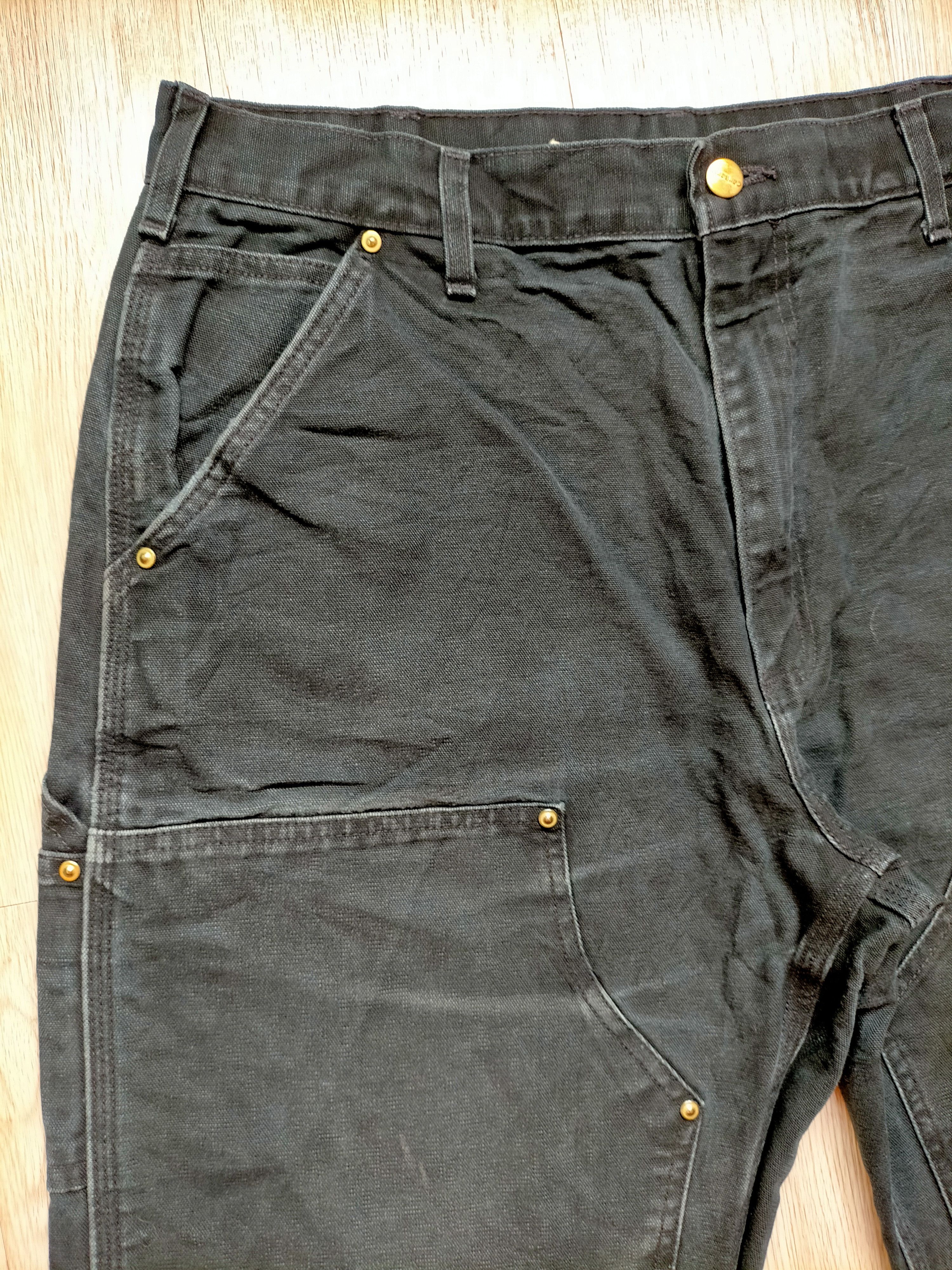 Carhartt Vintage Carhartt Double Knee Black Denim Size US 35 - 5 Thumbnail