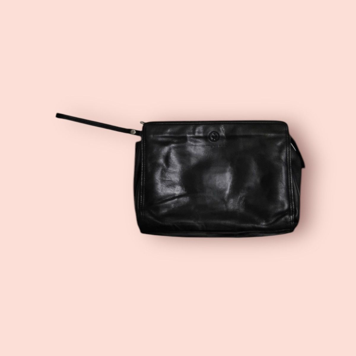 MILA SCHON VINTAGE LEATHER CLUTCH POUCH BAG
