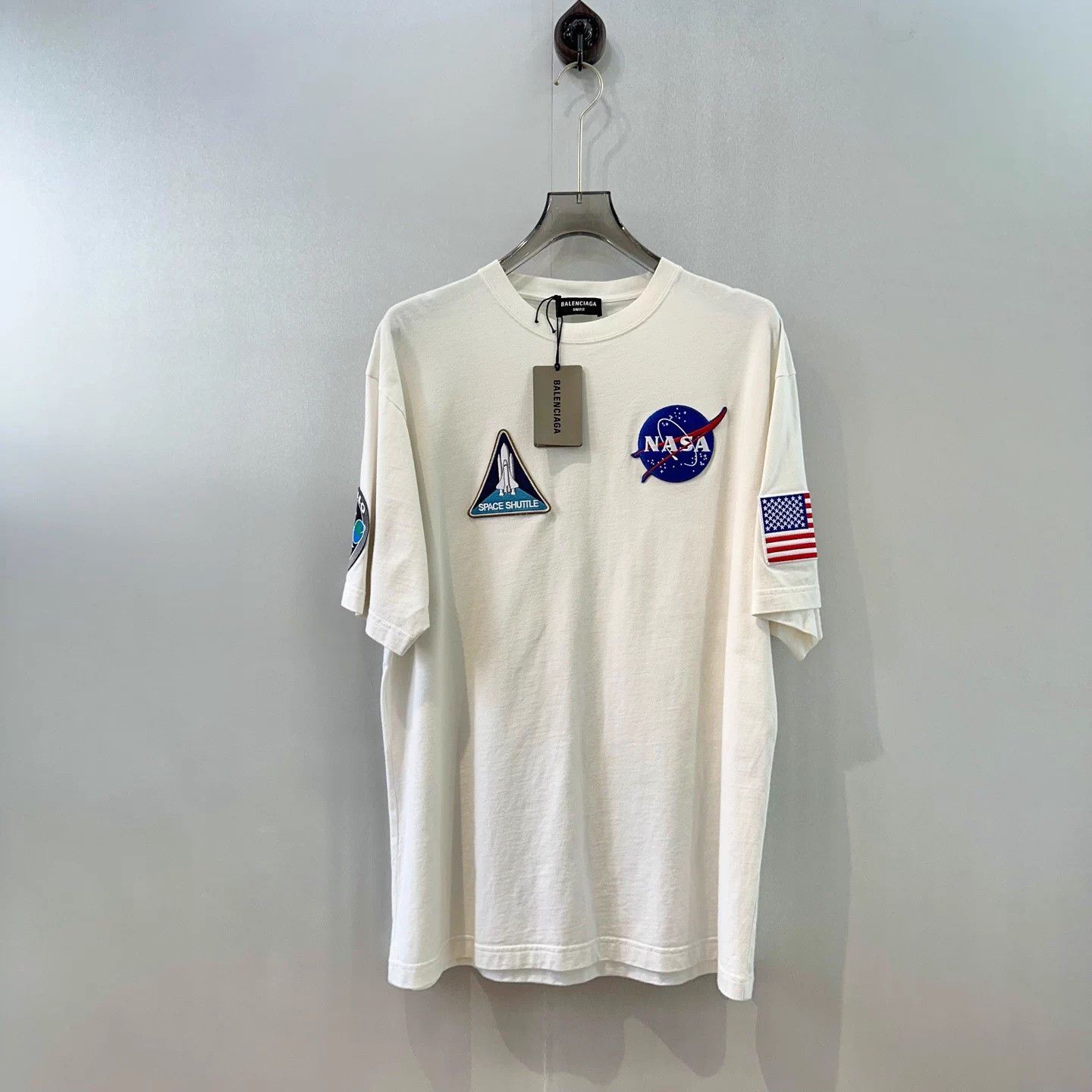 Balenciaga Balenciaga x NASA Logo Print Short Sleeve Tee XS Size US XS / EU 42 / 0 - 2 Thumbnail