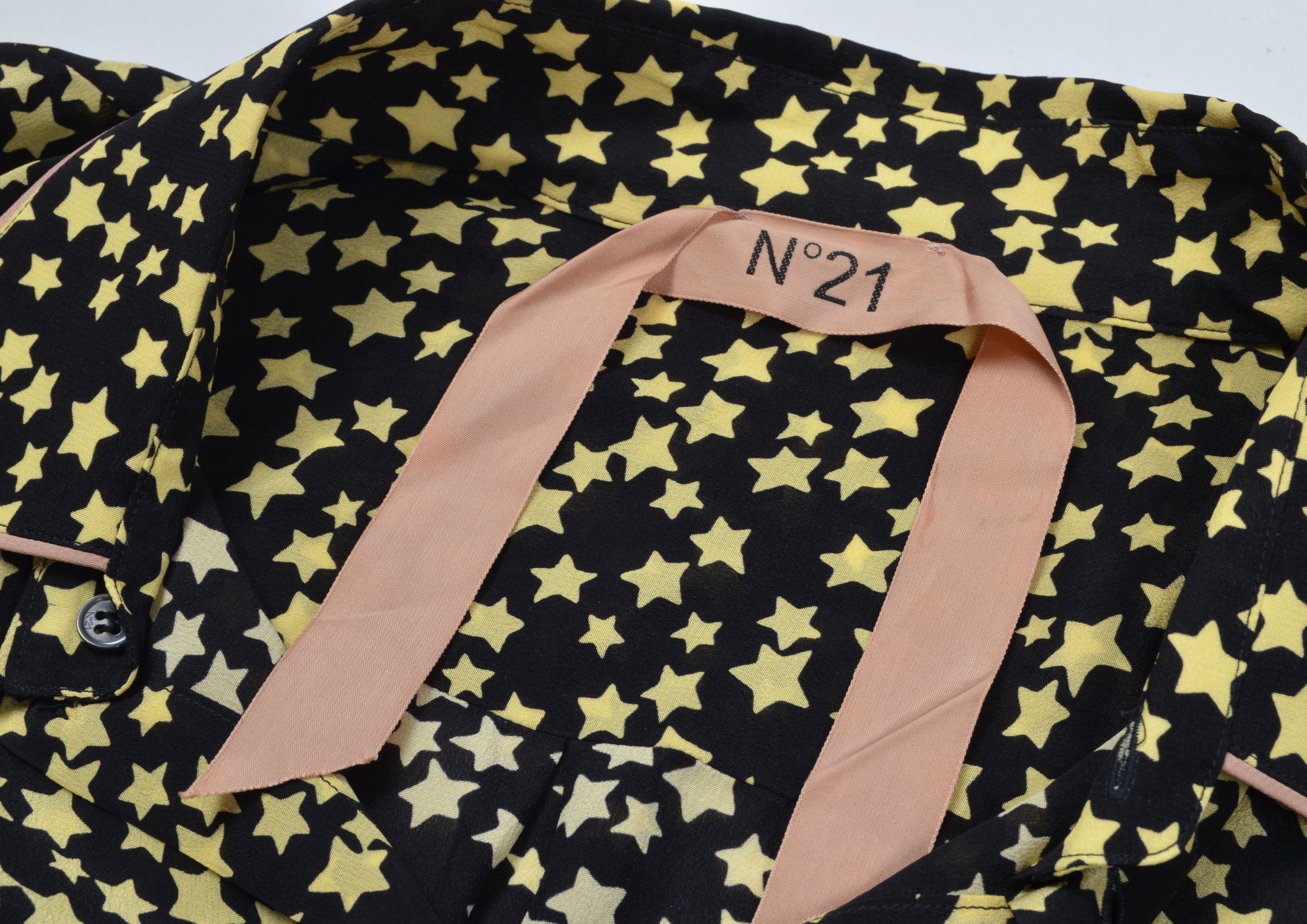 N21 N21 Silk Oversized Short Sleeve Stars Printed Shirt Blouse Size M / US 6-8 / IT 42-44 - 8 Thumbnail