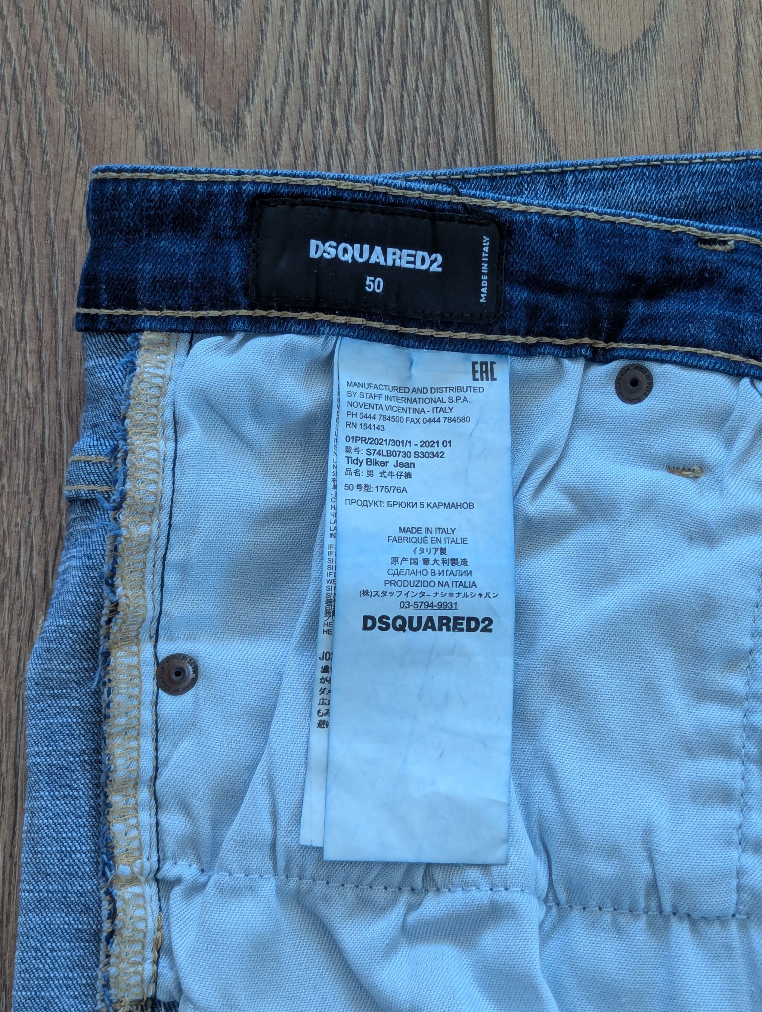 Dsquared2 DSQUARED2 Tidy Biker Jean Dean Caten Denim Pants MadeInItaly Size US 34 / EU 50 - 13 Thumbnail