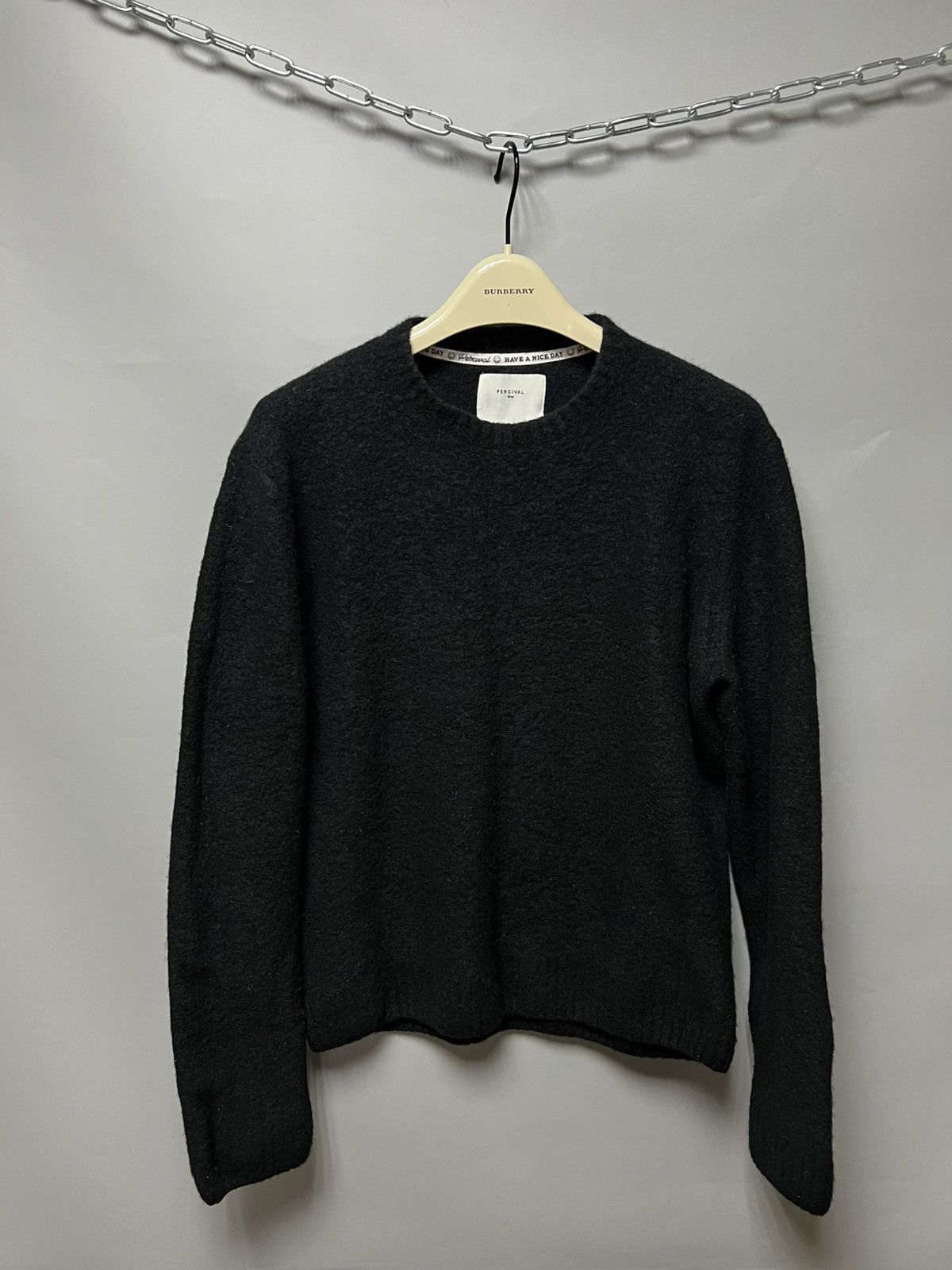 Percival Percival Mohair Wool Sweater Black Size US M / EU 48-50 / 2 - 1 Thumbnail