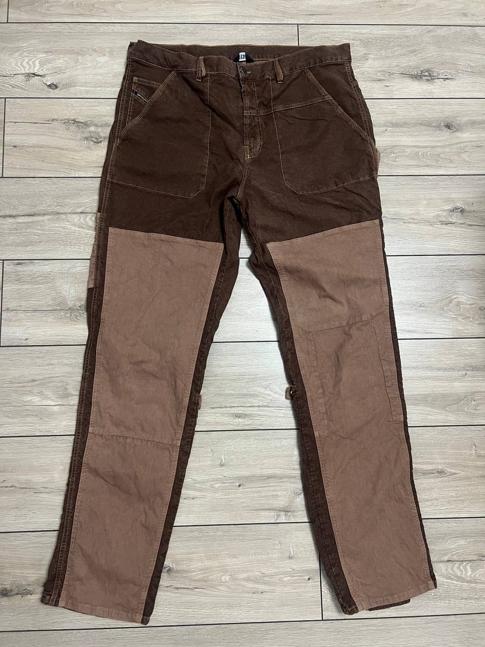 Diesel Diesel Double Knee Painters Brown Jeans D-Franky Jogg Size US 43 - 13 Thumbnail