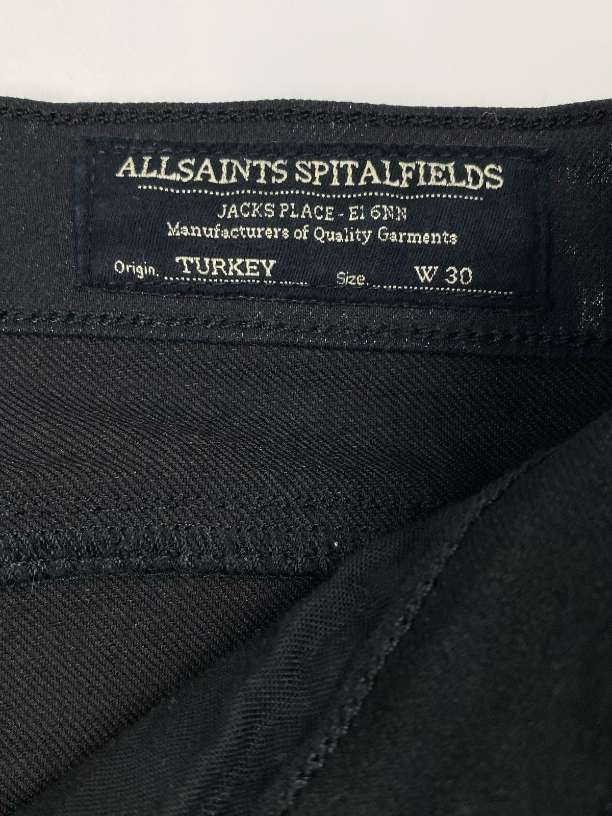 Allsaints Allsaints Petrel Brodie Slim Coated Ankle Zip Jeans 30 Size 30" / US 8 / IT 44 - 6 Thumbnail